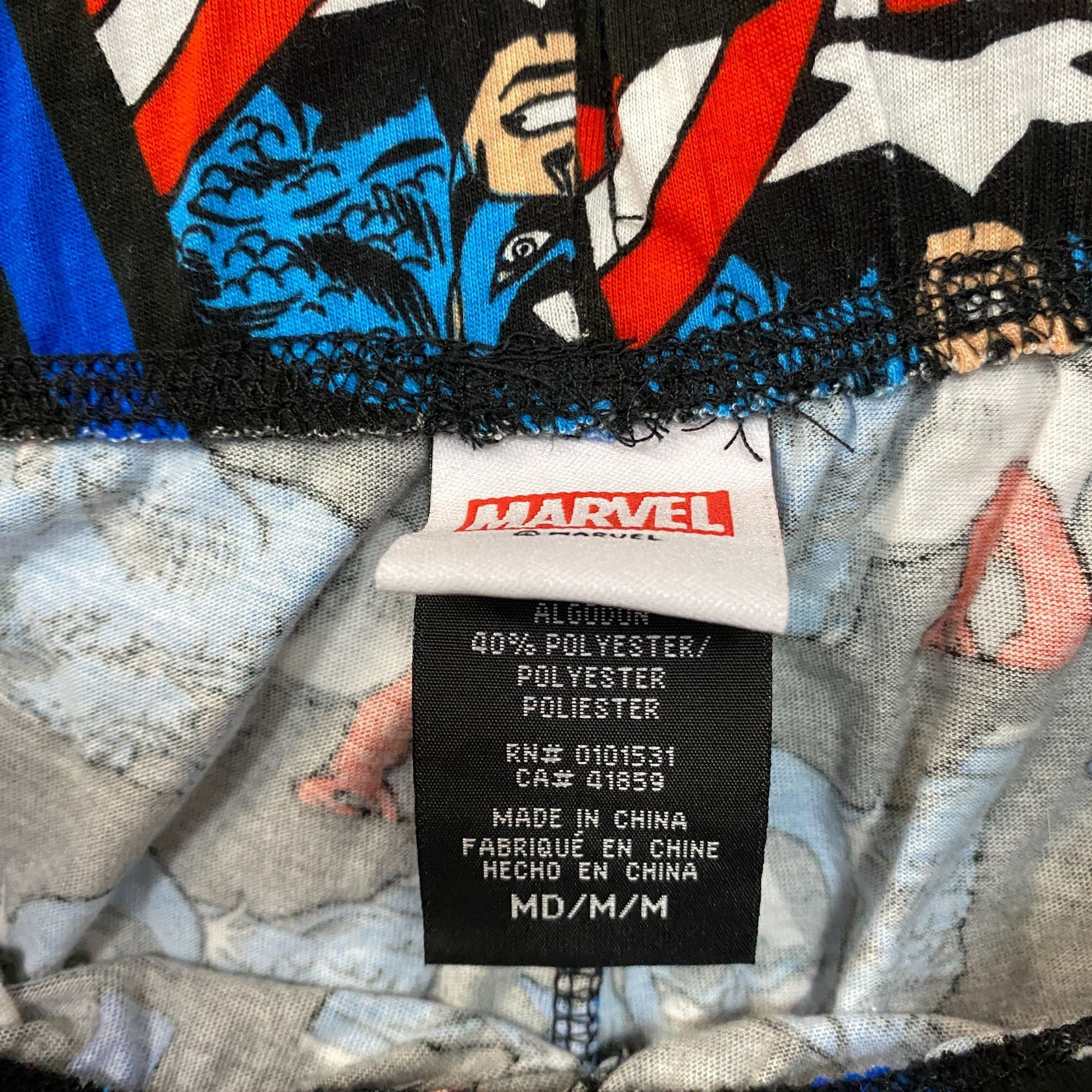 Marvel Comics Marvel Captain America Graphic Pajama Pants Medium Size 32" / US 10 / IT 46 - 4 Thumbnail