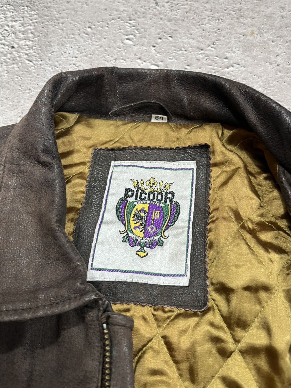 Japanese Brand × Leather × Vintage Vintage Distressed Aviator Bomber Jacket Brown Leather Look Size US XL / EU 56 / 4 - 11 Thumbnail