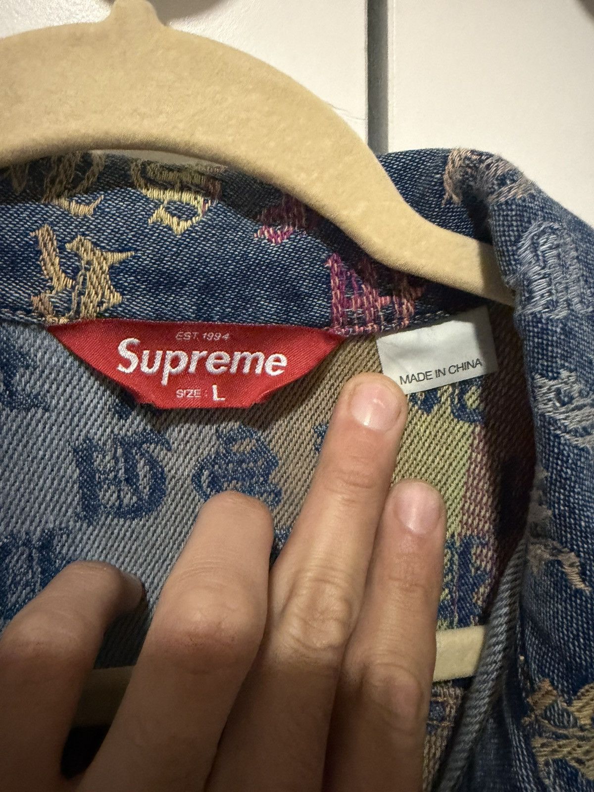 Supreme 🚨 Supreme Gradient Jacquard Denim Work Jacket – Blue (SS22)🚨 Size US L / EU 52-54 / 3 - 4 Thumbnail