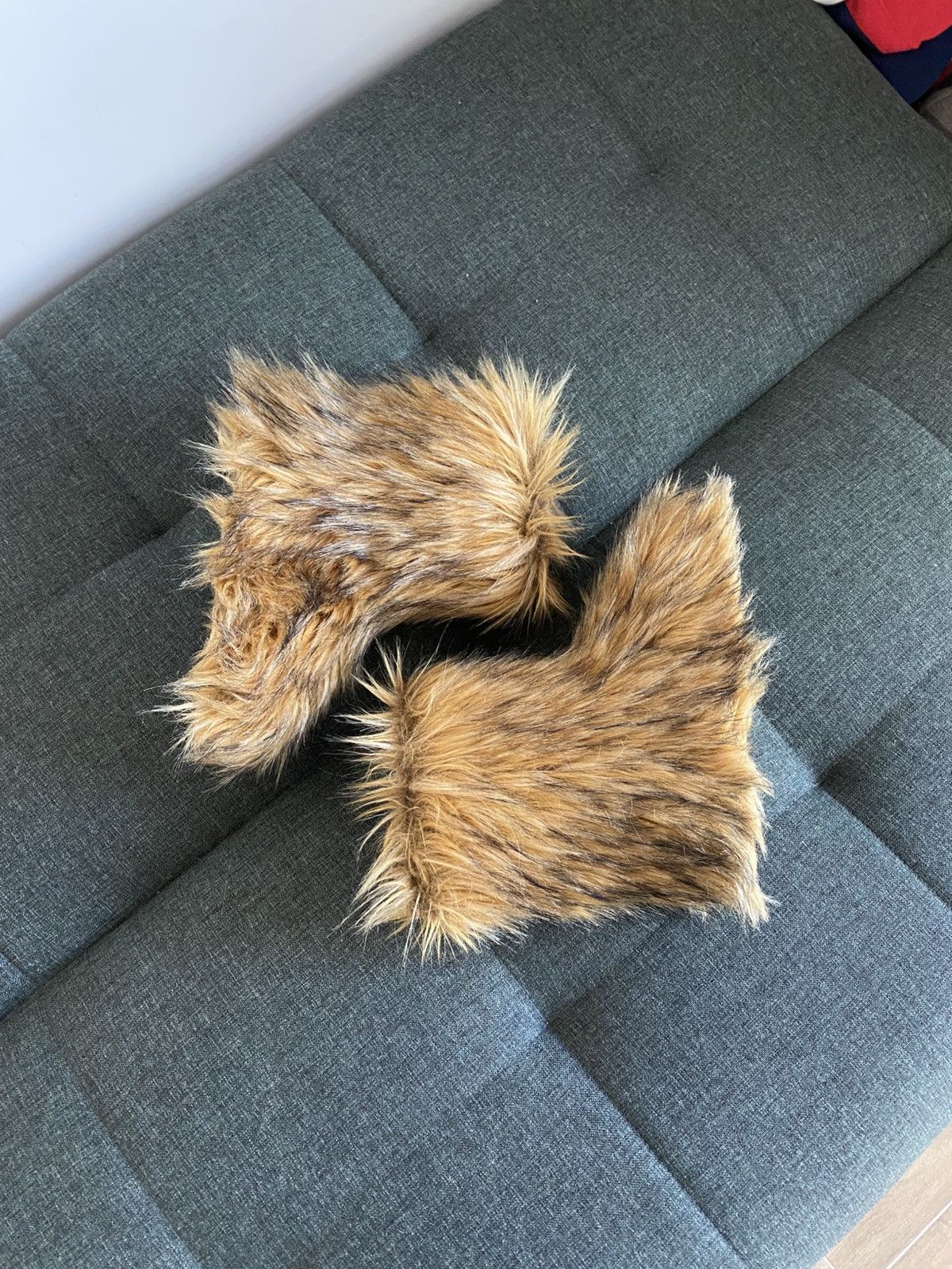 If Six Was Nine Vintage Faux Fur Fuzzy Boots Full Mohair Avant Garde Y2K Size US 9.5 / EU 42-43 - 1 Thumbnail