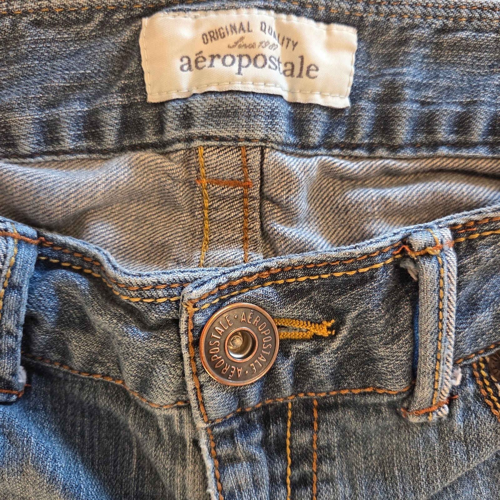 Aeropostale Aeropostale Acid Wash Distressed Boyfriend Jeans - Size 3/4 Size 25" / US 0 / IT 36 - 5 Thumbnail