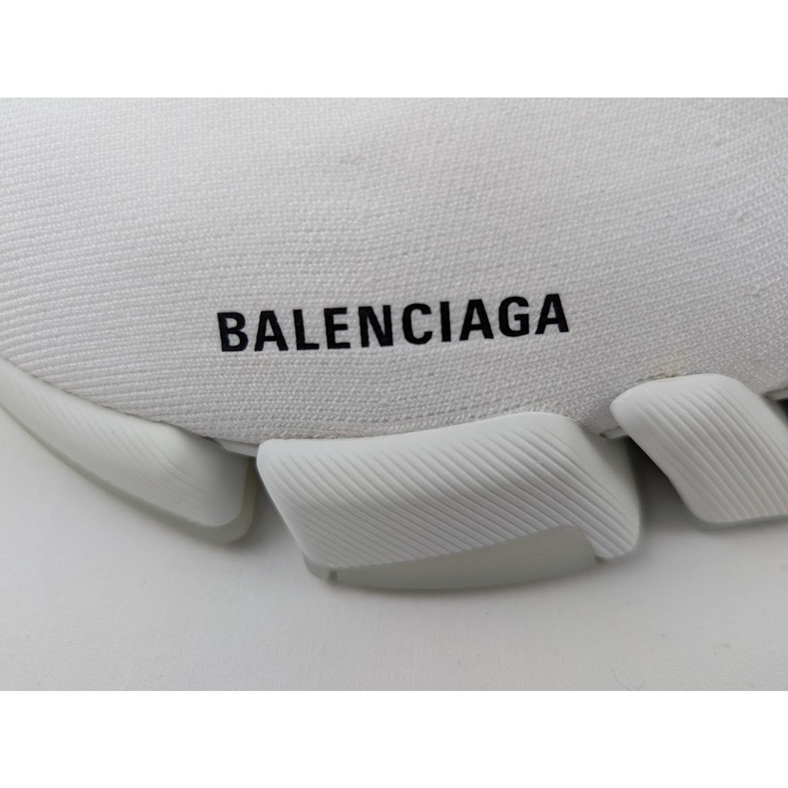 Balenciaga o1rshd1 Speed 2.0 LT Recycled Knit Sneakers in White Size US 12 / EU 45 - 7 Thumbnail