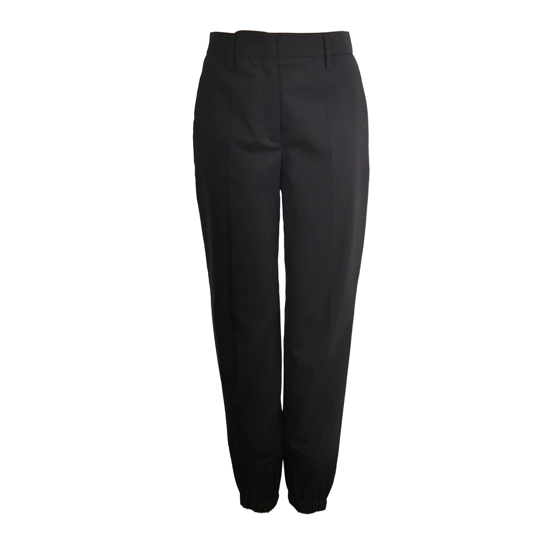 Prada Prada Black Wool Blend Long Trousers Size 36 0089 Size 36" / US 14 / IT 50 - 1 Thumbnail