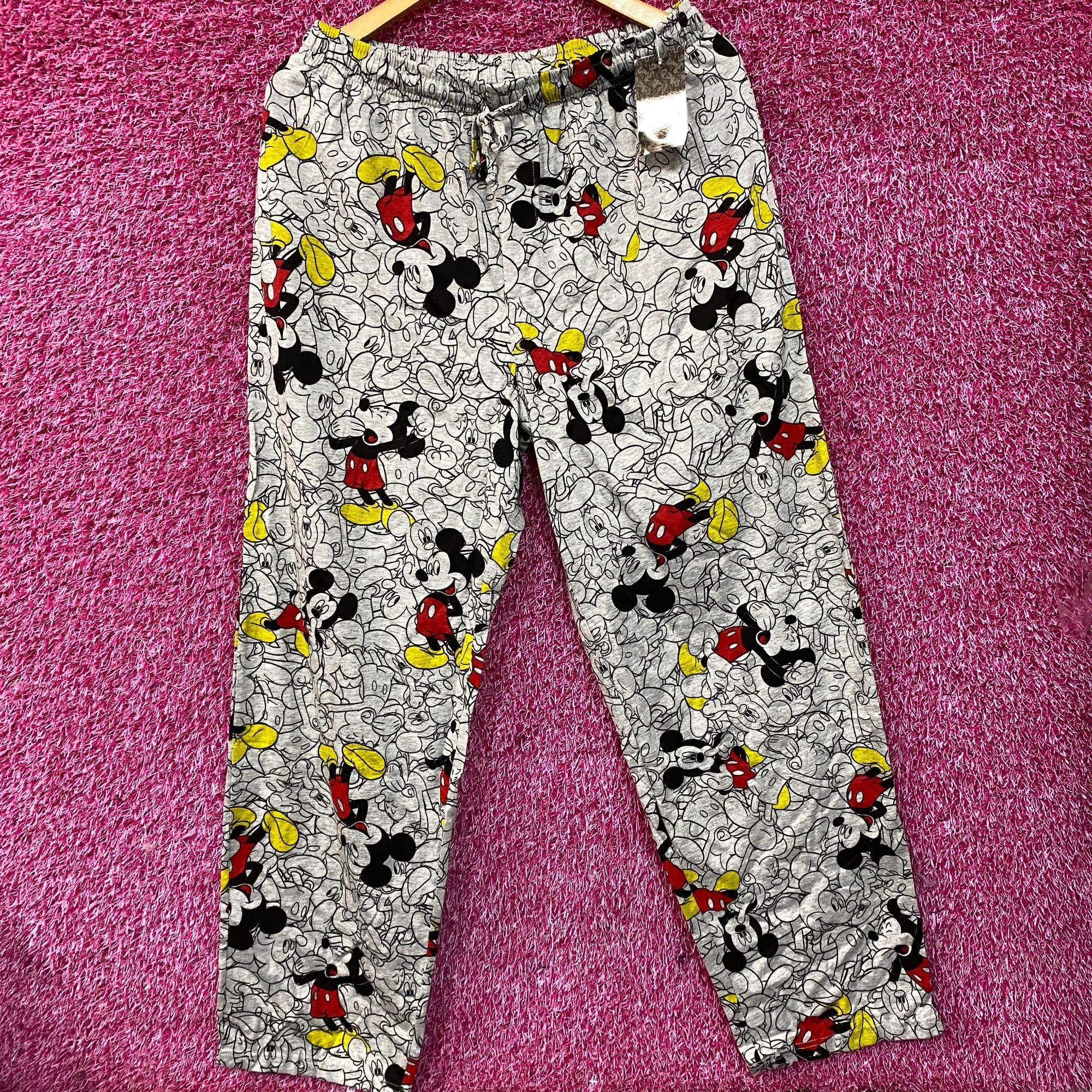 Disney Disney Mickey Mouse Fun Print Pajamas Lounge Pants Medium Size 28" / US 6 / IT 42 - 1 Thumbnail