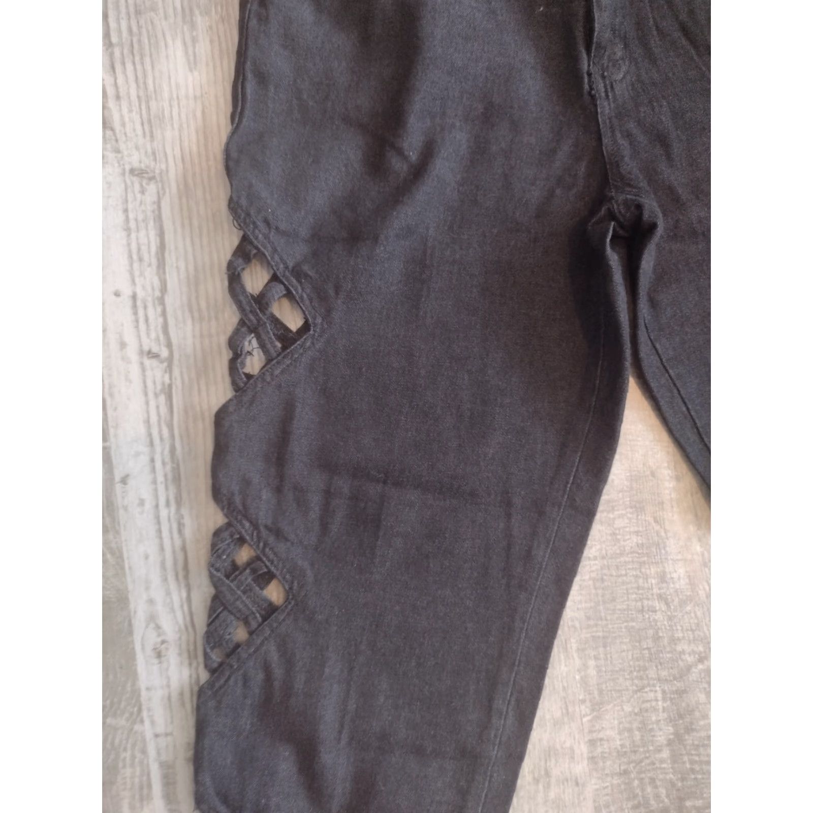 Vintage VINTAGE Stefano High Rise Jeans Women's 14 Denim Black 90s Mom NOS Pattern: Solid, Button, Zip Closure, Pockets, Diamond Side Design - 100% Cotton Size 36" / US 14 / IT 50 - 3 Thumbnail