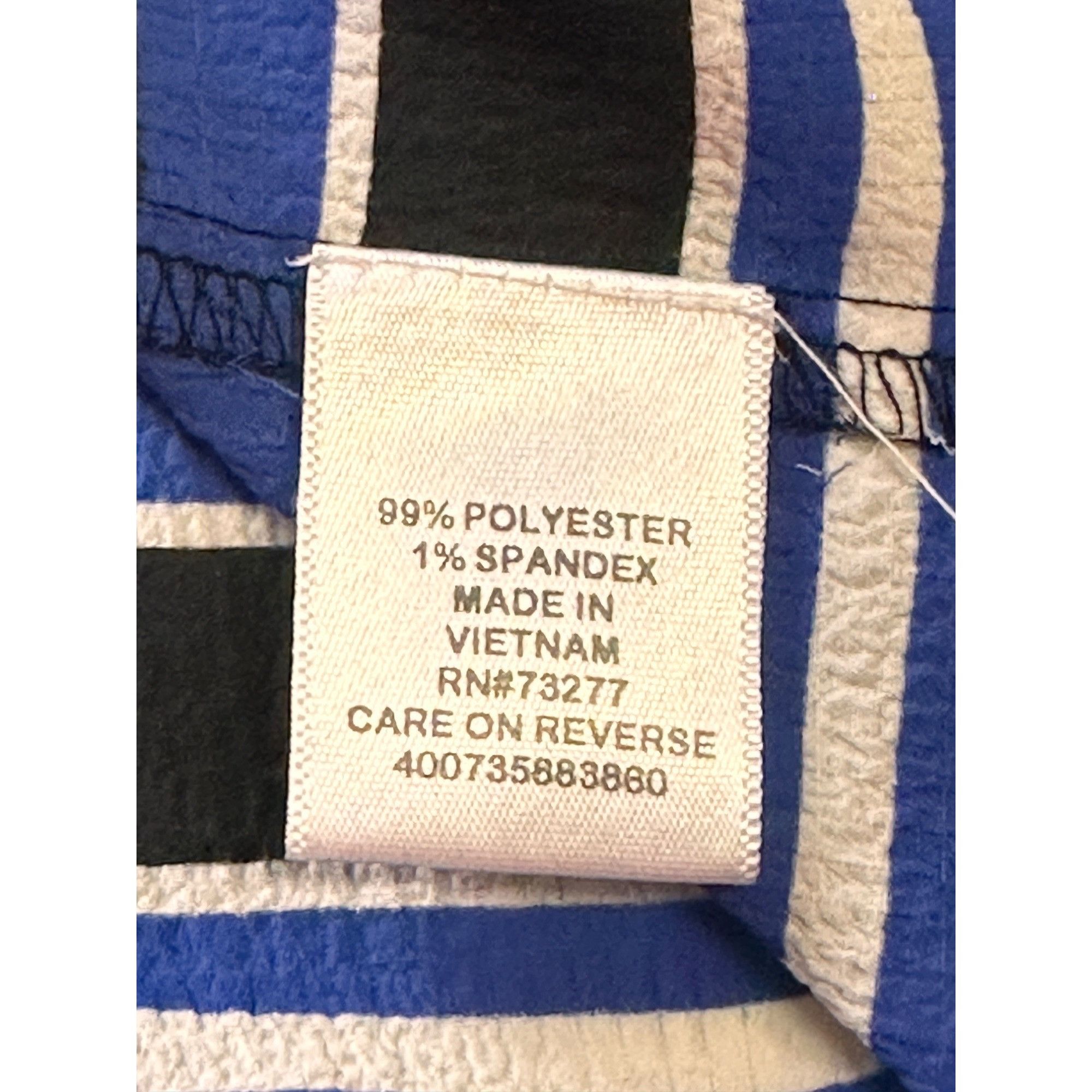 Other Elle Womens Striped Short Sleeve Top Large Blue & Black Poly Size L / US 10 / IT 46 - 5 Thumbnail