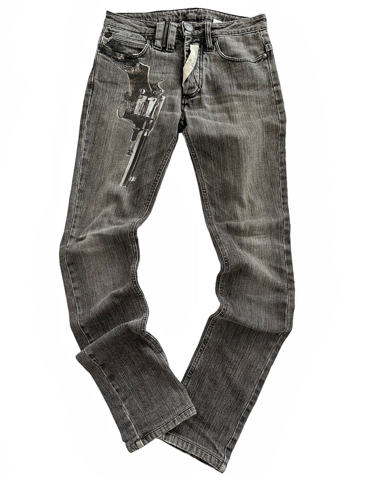 John Galliano Sz44 2008 Runway Pistol Gun Illusion Denim Size US 28 / EU 44 - 1 Thumbnail