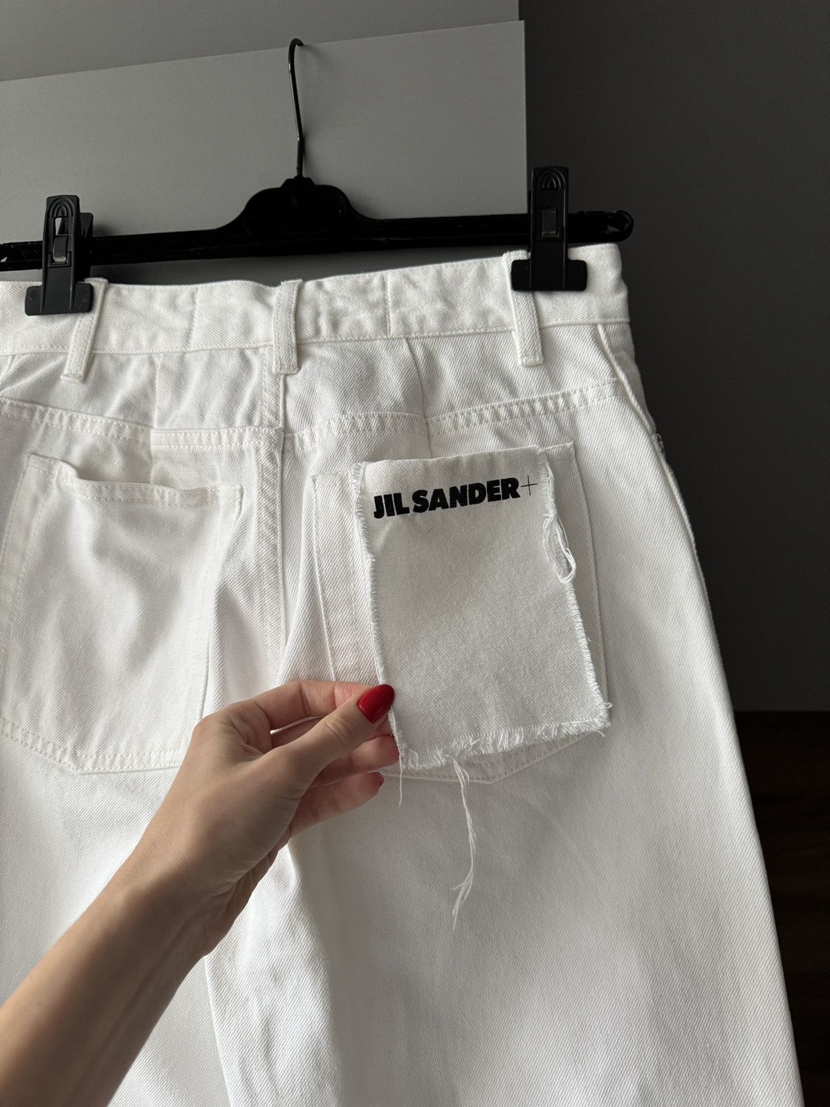 Jil Sander Jil Sander High-Rise Straight Cotton White Jeans Size 27" / US 4 / IT 40 - 4 Thumbnail