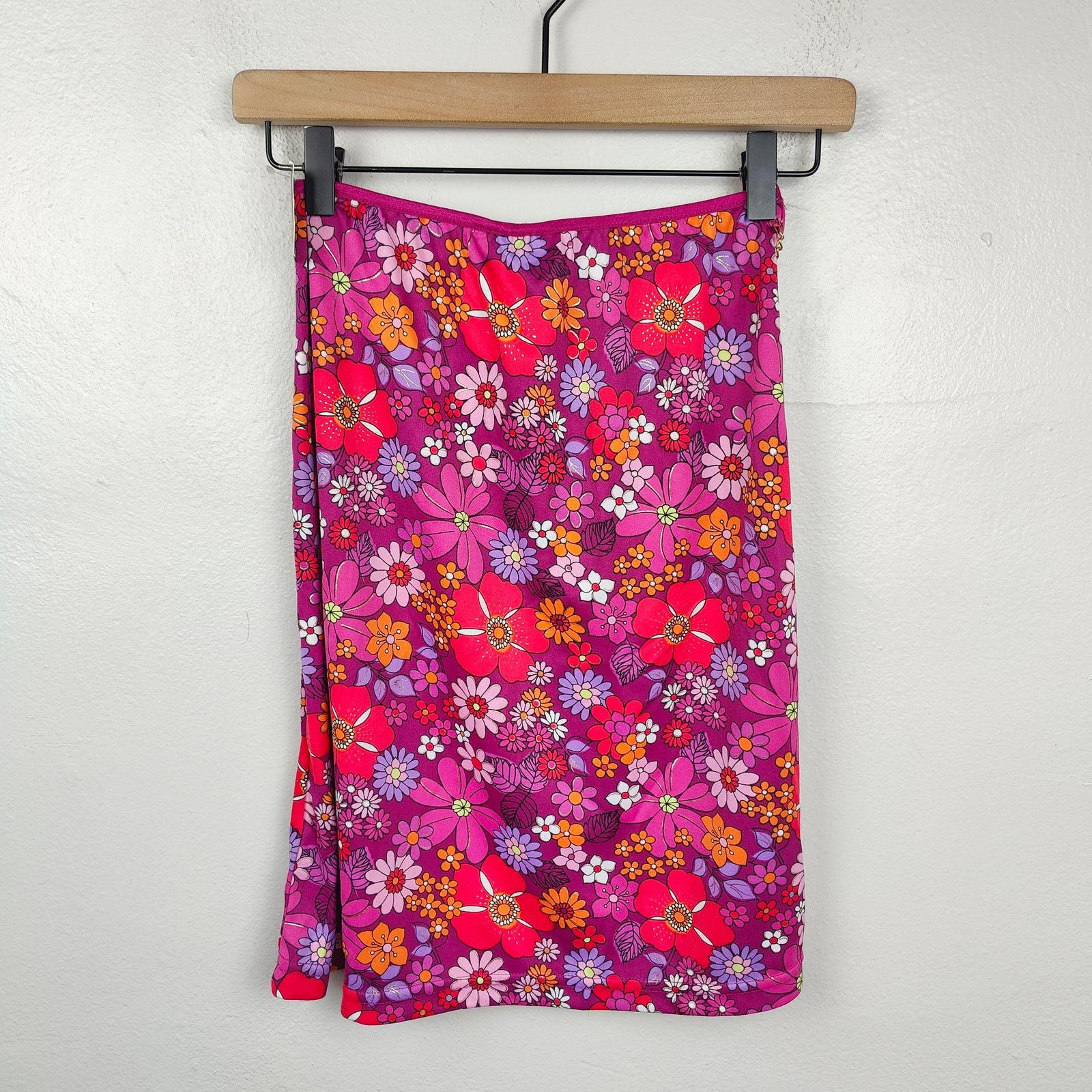 Other Vintage Y2K Xhilaration Floral Skirt Womens Large Pink Size 32" / US 10 / IT 46 - 4 Thumbnail
