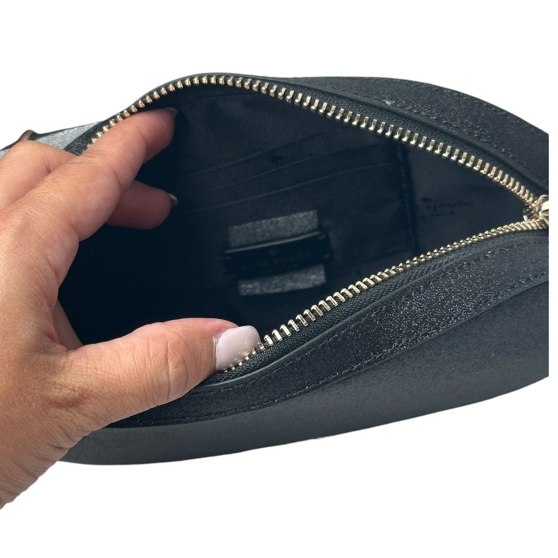 Kate Spade Kate Spade Glimmer Oval Small Camera Bag Black Glitter Size ONE SIZE - 6 Thumbnail