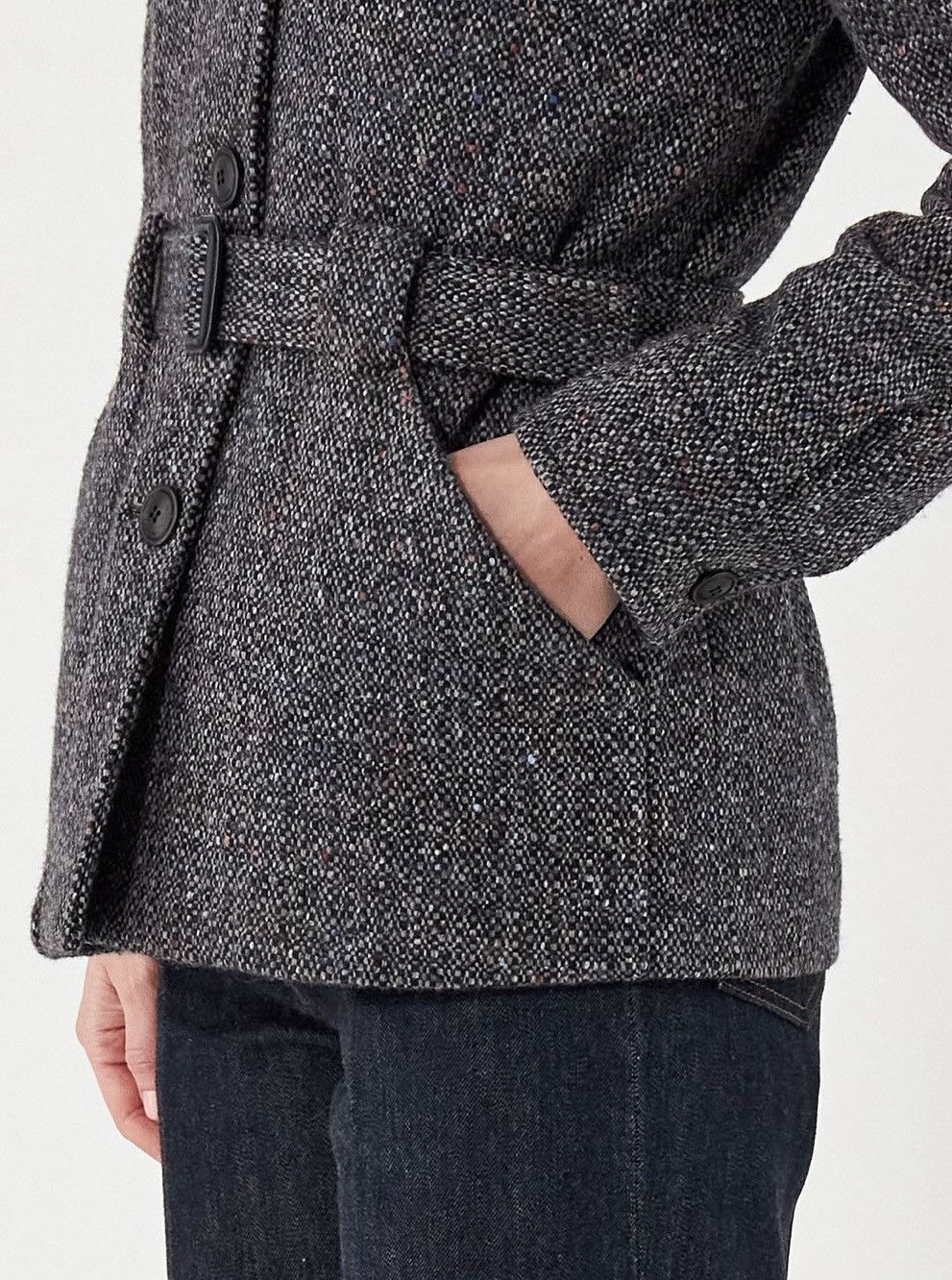 Loro Piana o1srvl11e0824 Raven Light Cashmere Jacket in Black/White Size XS / US 0-2 / IT 36-38 - 4 Thumbnail