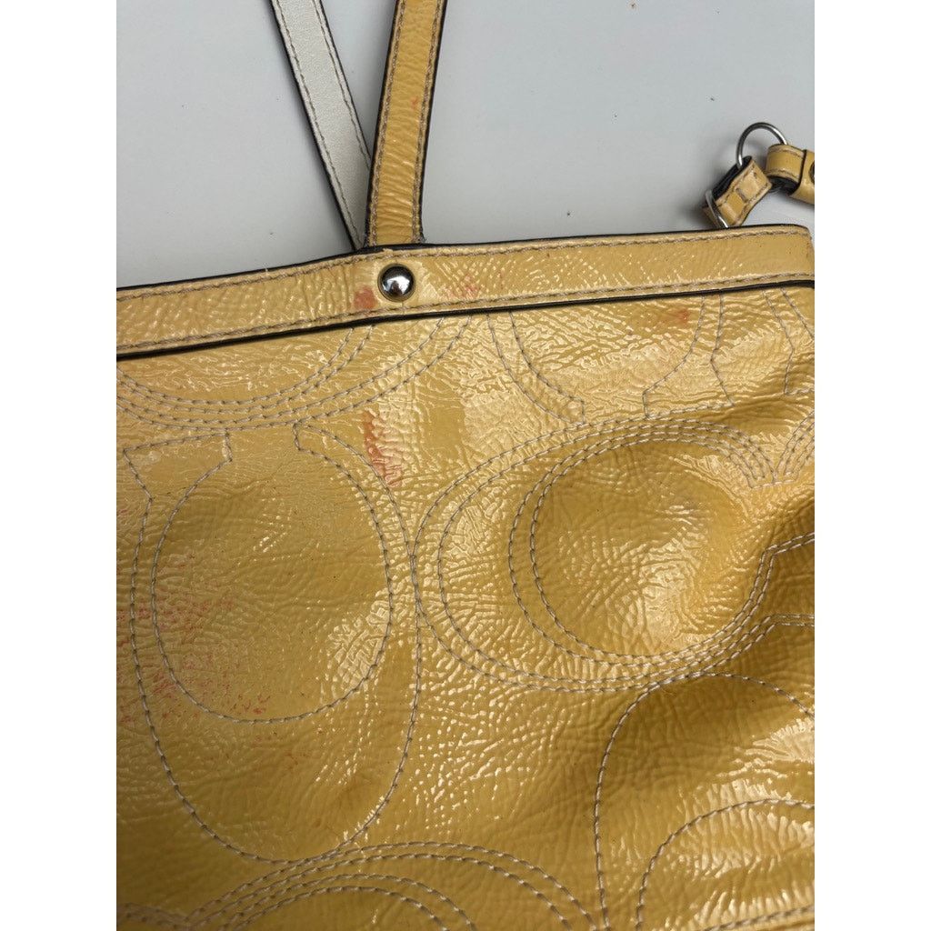 Coach Yellow Patent Vintage Coach Small Totebag Size ONE SIZE - 12 Thumbnail