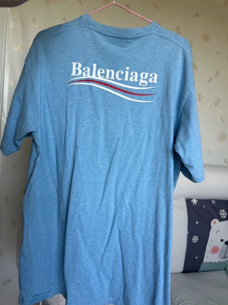Balenciaga Balenciaga Coke Short Sleeve T-shirt Size XS Sky Blue Size US XS / EU 42 / 0 - 2 Thumbnail