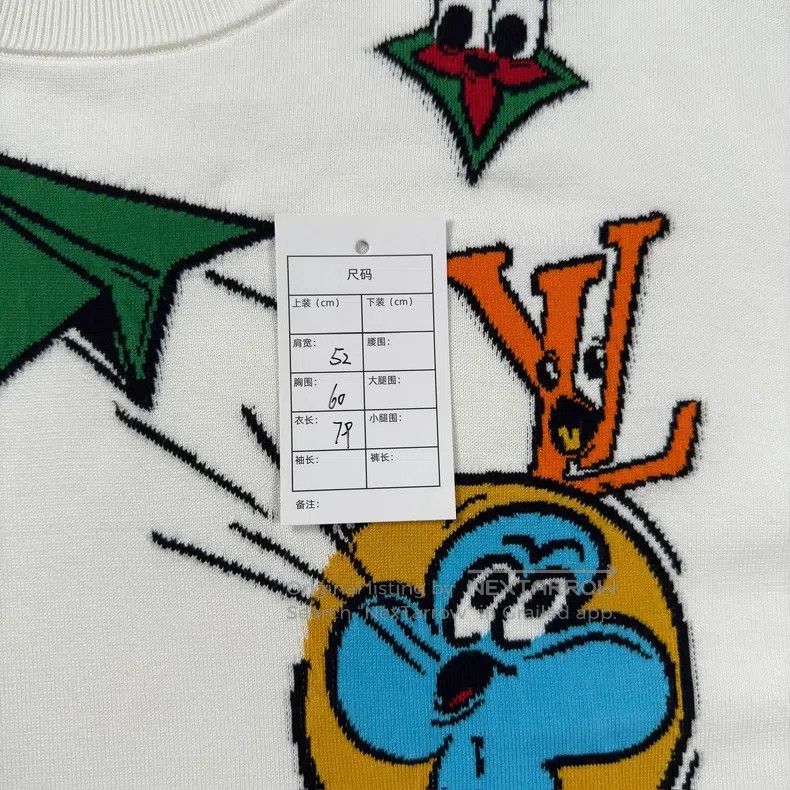 Louis Vuitton Louis Vuitton White paper airplane cartoon pattern knitted Size US XL / EU 56 / 4 - 5 Thumbnail