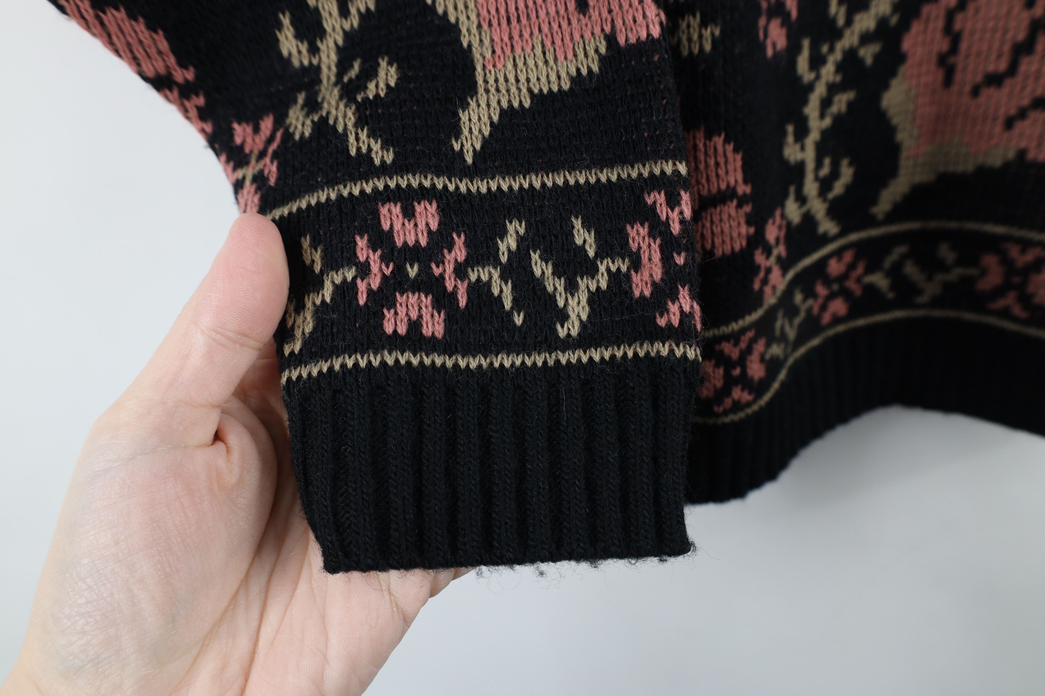 Vintage Vintage 90s Streetwear Flower Tapestry Knit Sweater USA Size M / US 6-8 / IT 42-44 - 5 Thumbnail