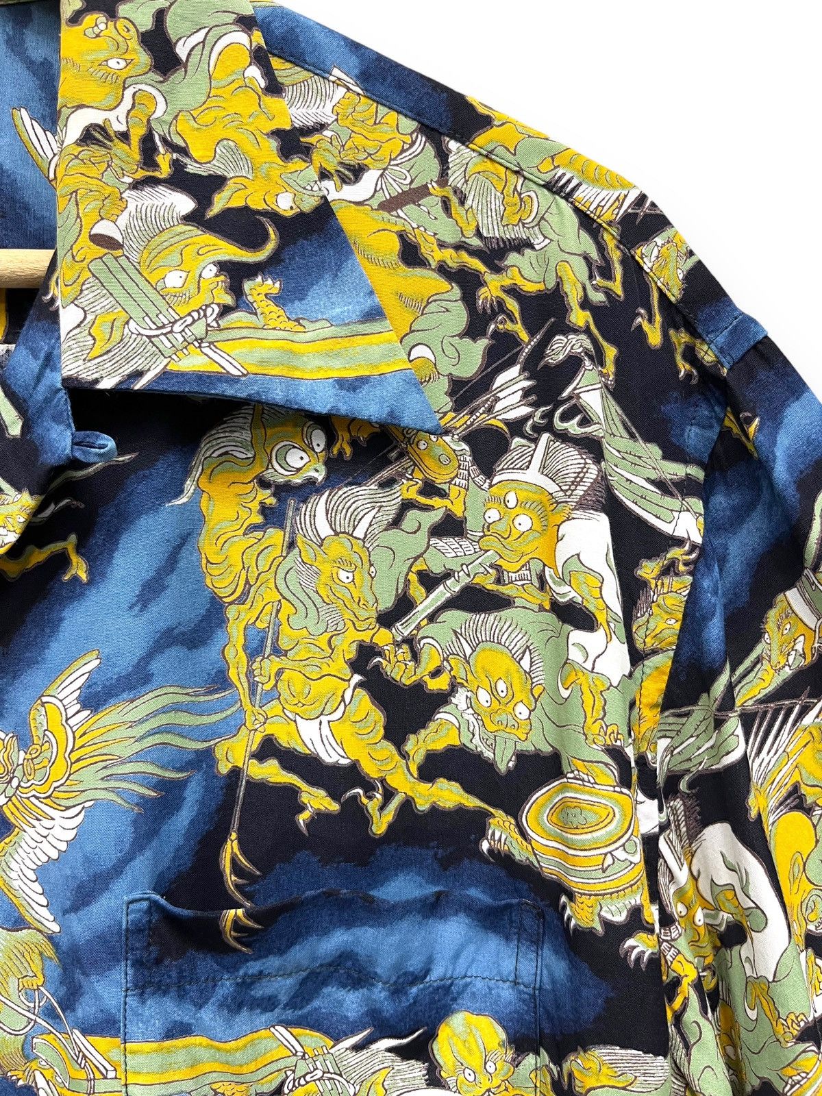 Pherrow's Vtg PHERROWS Art Demonic Full Print Tattoo Wear Rayon Shirt Size US M / EU 48-50 / 2 - 8 Thumbnail