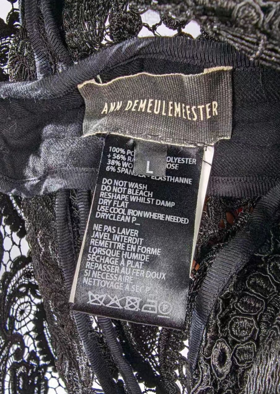 Ann Demeulemeester Ann Demeulemeester Men's and Women's Lace Coat Windbreaker Size L / US 10 / IT 46 - 9 Thumbnail