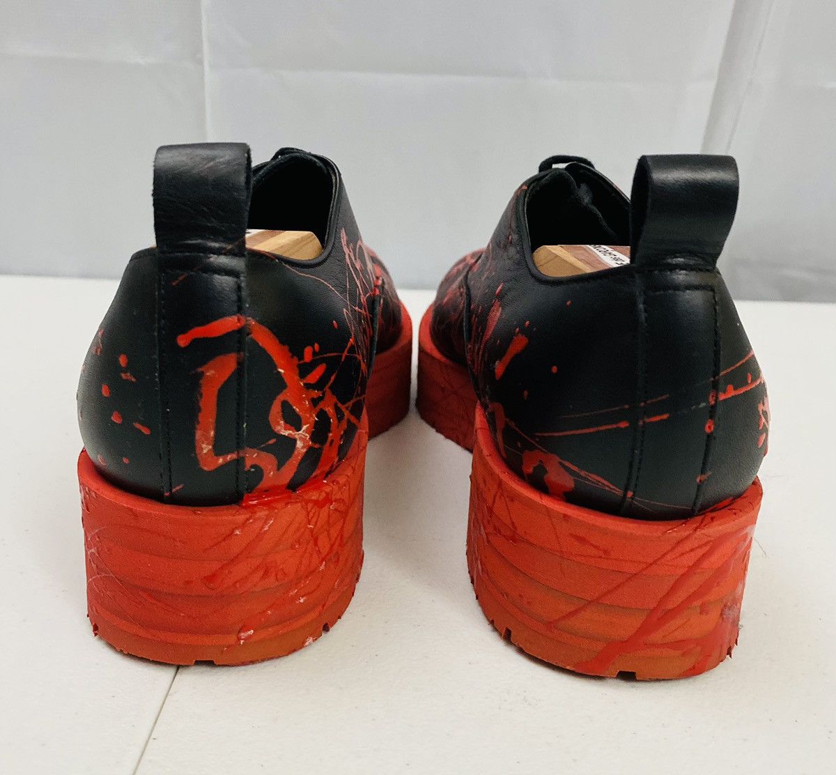 Comme des Garcons Homme Plus CDGHP 🇯🇵 black calf red platform gum sole derby 7 25 NEW Size US 7 / EU 40 - 12 Thumbnail