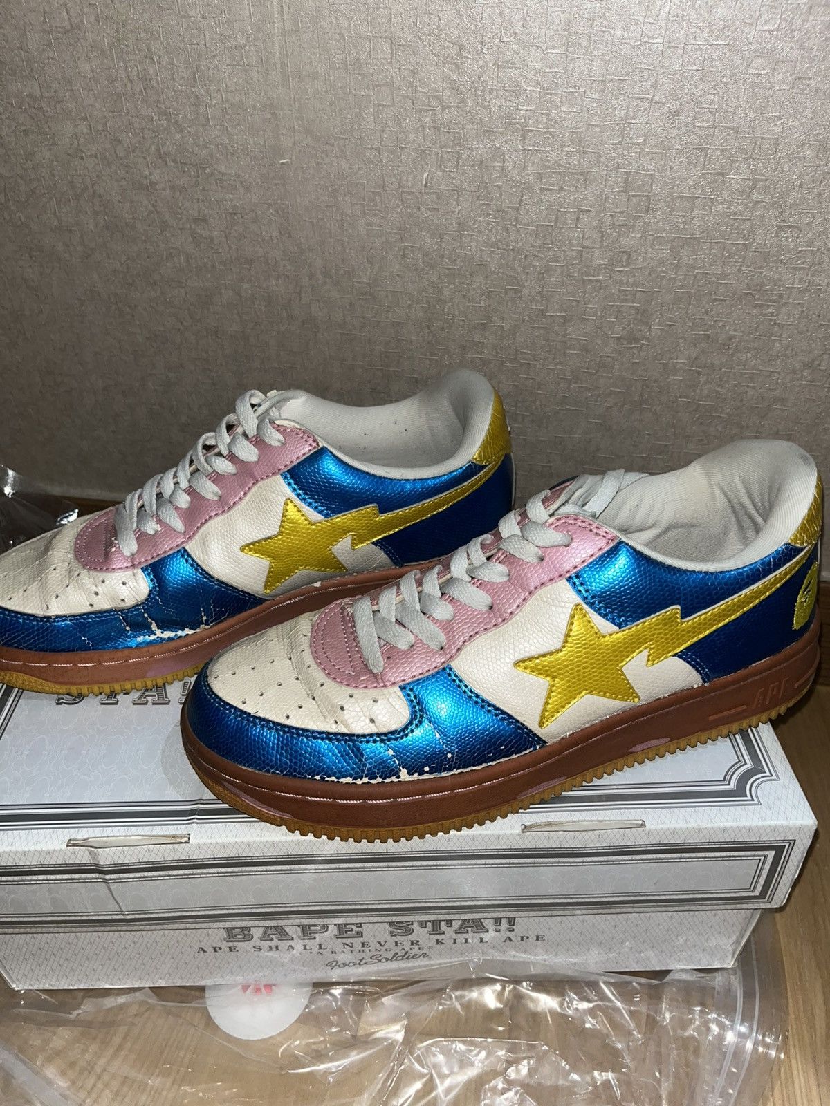 Bape Bape OG Bape Star Cotton Candy Snake Skin Sneakers Size US 9.5 / EU 42-43 - 1 Thumbnail
