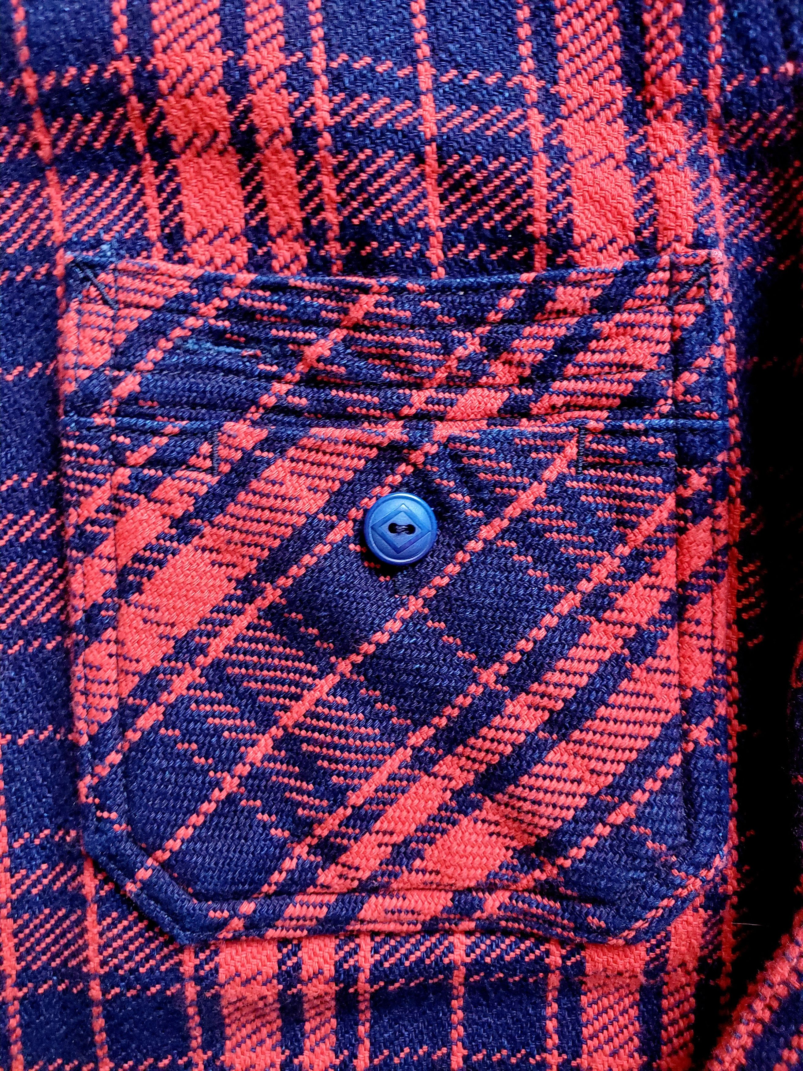 Samurai Jeans SIN16-01 Rope Dyed Indigo & Vermillion Flannel Size US L / EU 52-54 / 3 - 6 Thumbnail