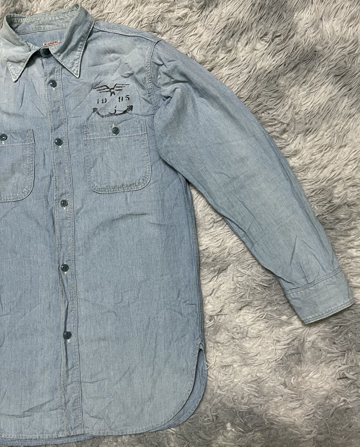 Japanese Brand × Kapital × Kapital Kountry VINTAGE KAPITAL SOFT DENIM SHIRT WW2 INSIPIRED Size US M / EU 48-50 / 2 - 4 Thumbnail