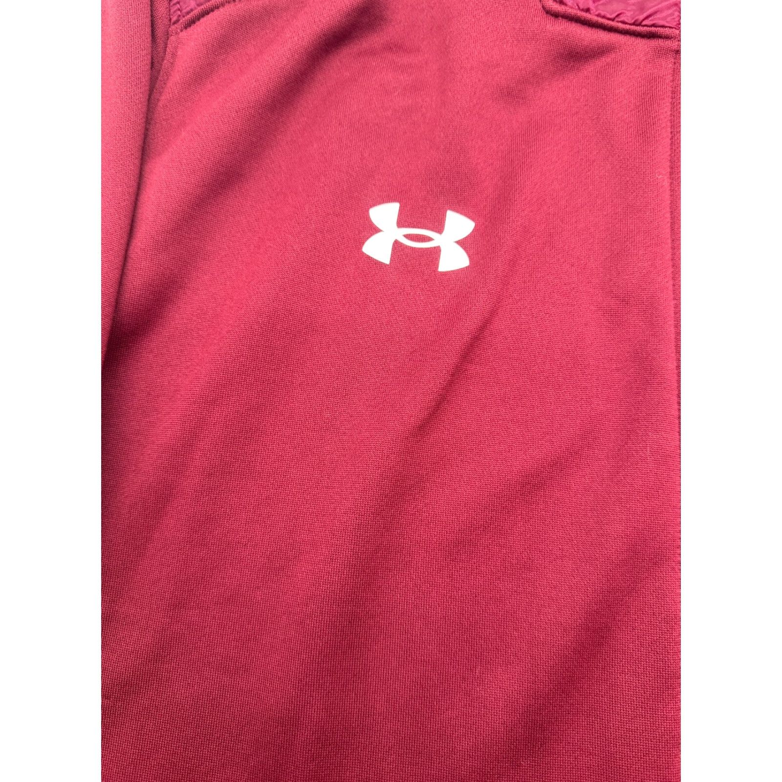 Under Armour Under Armour Mens 2XL Full Zip Warm-up Jacket Maroon Red Logo Zipper Sports 2XL Mens Apparel Sweatshirt Vintage? Size US XXL / EU 58 / 5 - 4 Thumbnail