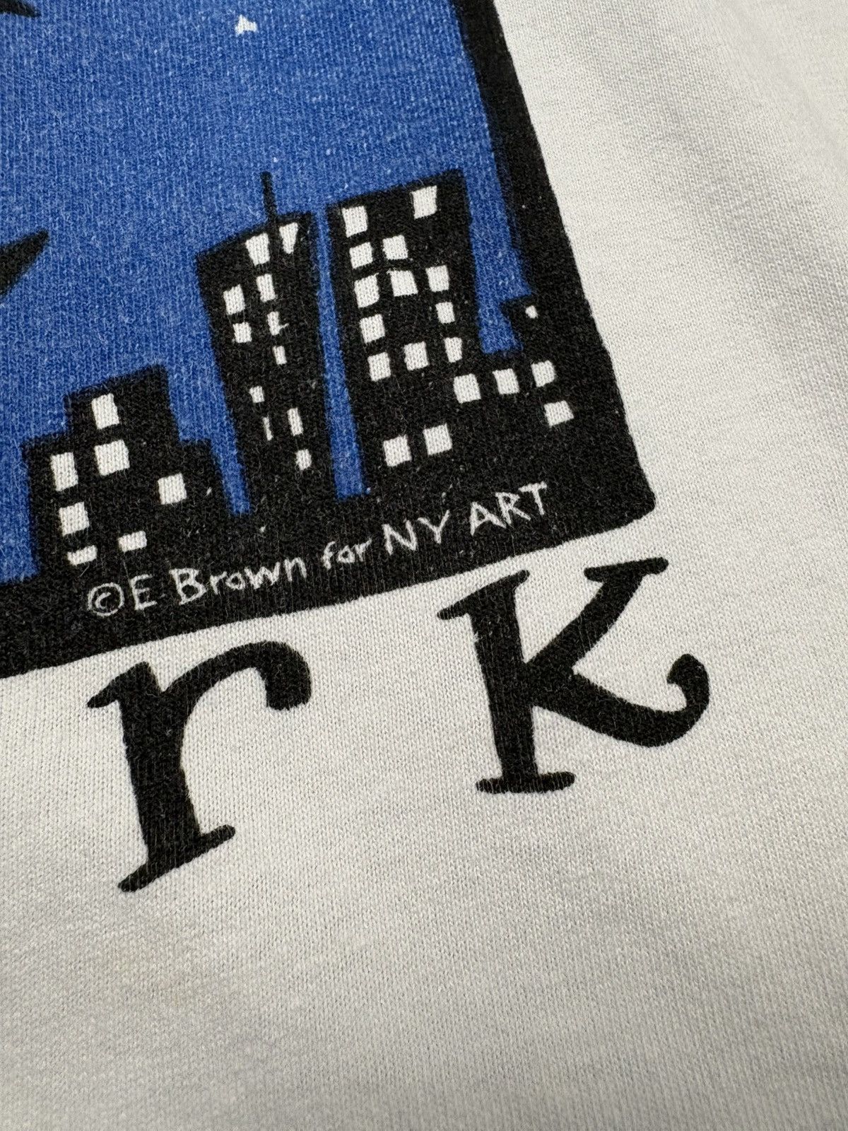 Vintage Vintage 90s New York Cow Moon Big City Art T Shirt USA Y2K L Size US L / EU 52-54 / 3 - 9 Thumbnail