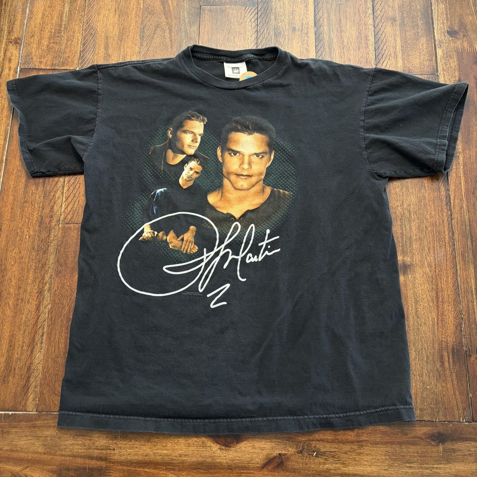 Vintage Vtg Ricky Martin Winterland Shirt Mens XL Black 1999 Tee 90s Size US XL / EU 56 / 4 - 2 Thumbnail