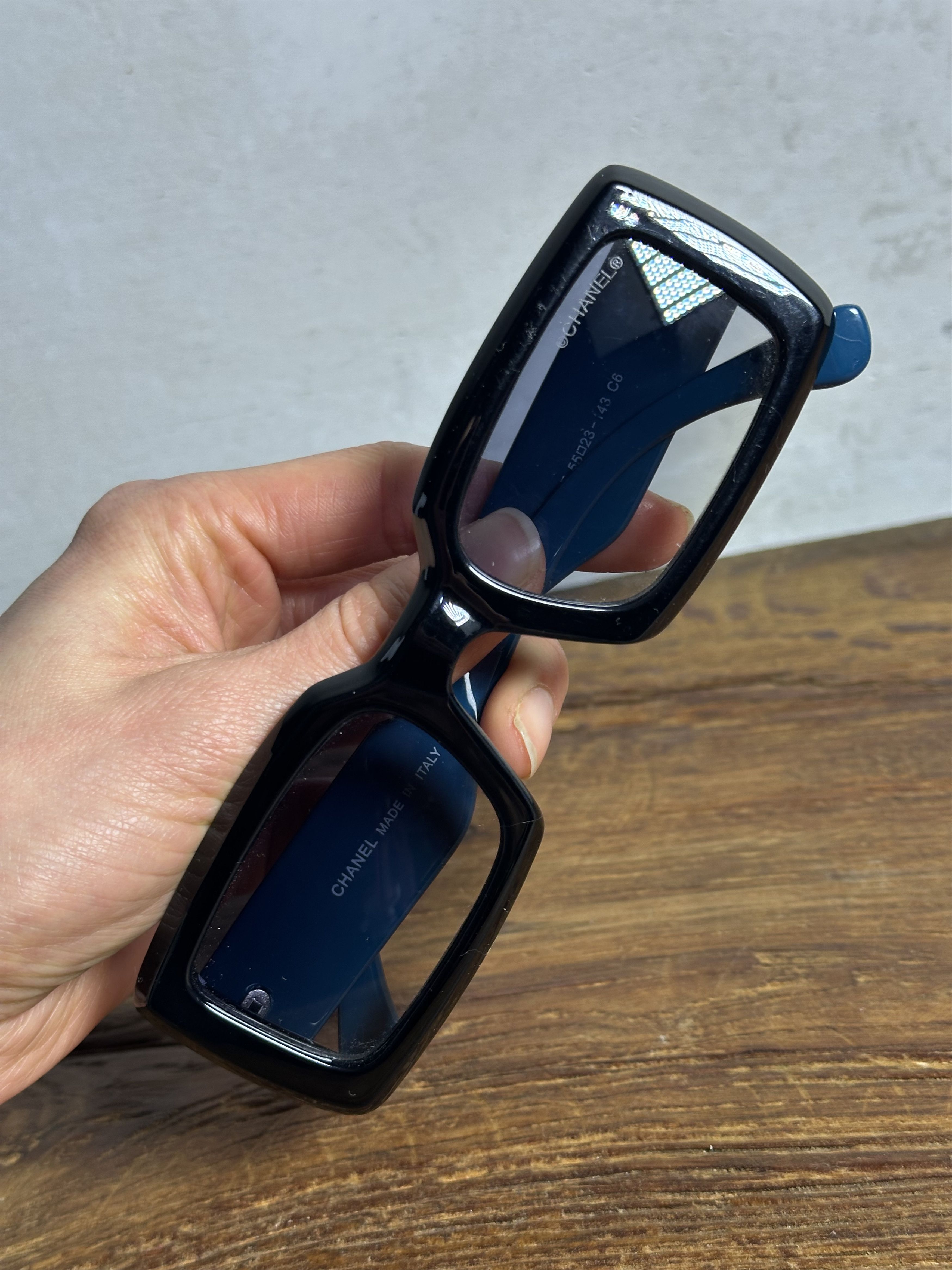 Chanel Chanel Acetate Rectangle Sunglasses Size ONE SIZE - 12 Thumbnail