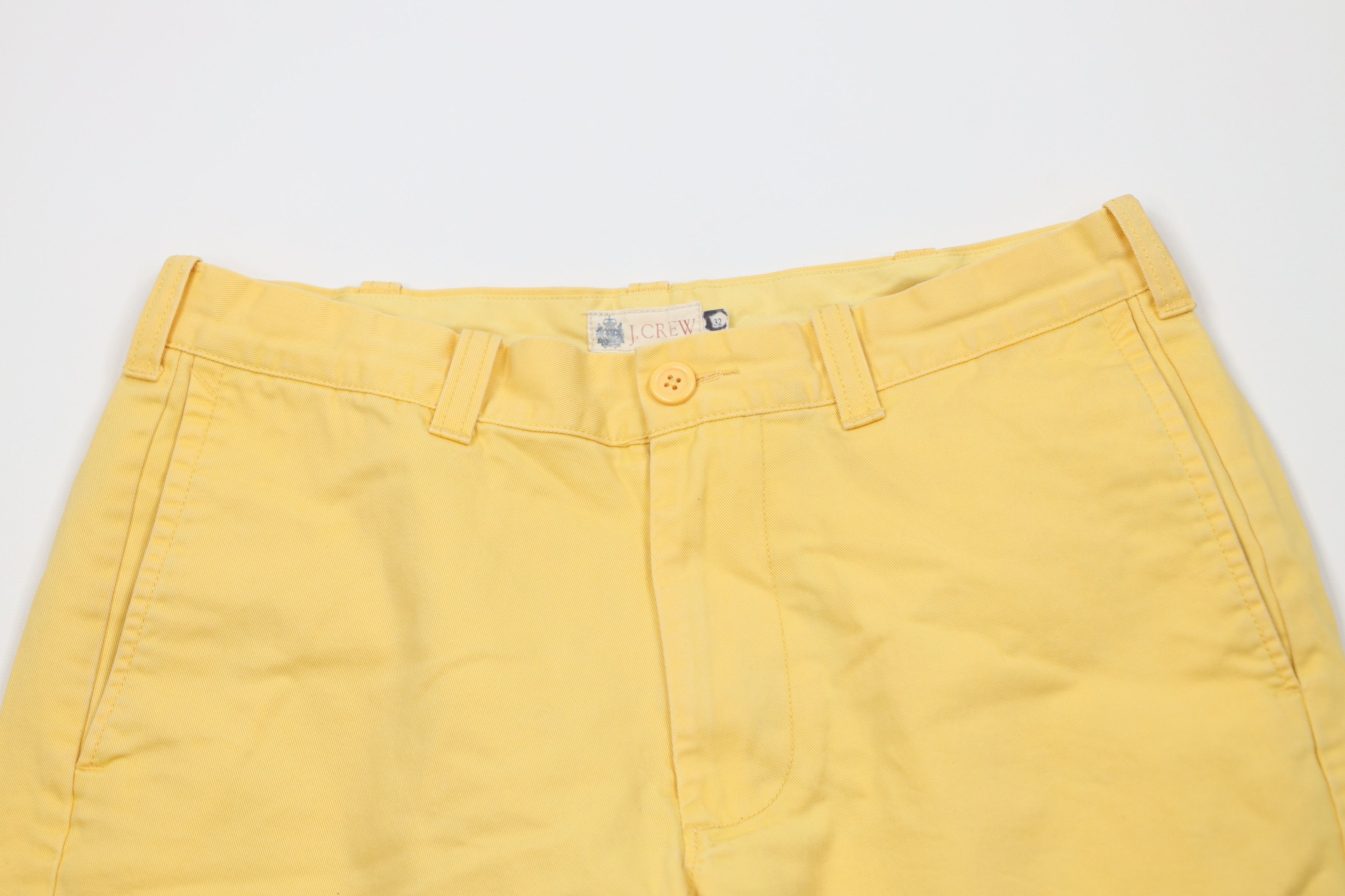 J.Crew Vintage 90s Y2K J Crew Above Knee Chino Shorts Yellow Cotton Size US 32 / EU 48 - 2 Thumbnail