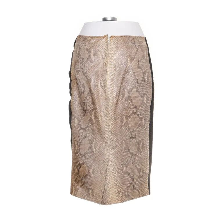 Saint Laurent Paris 2000's Striped Python Skin Penny Skirt by Tom Ford Size 26" / US 2 / IT 38 - 1 Thumbnail