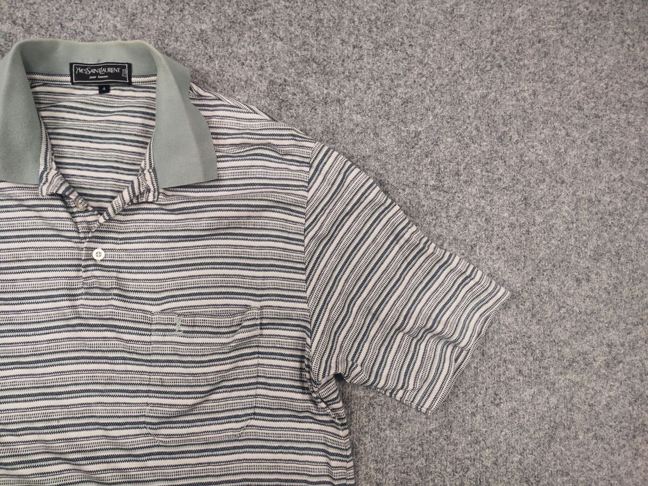 Yves Saint Laurent Vintage 80 -90's Yves Saint Laurent Pour Homme Polo Shirt Size US L / EU 52-54 / 3 - 6 Thumbnail