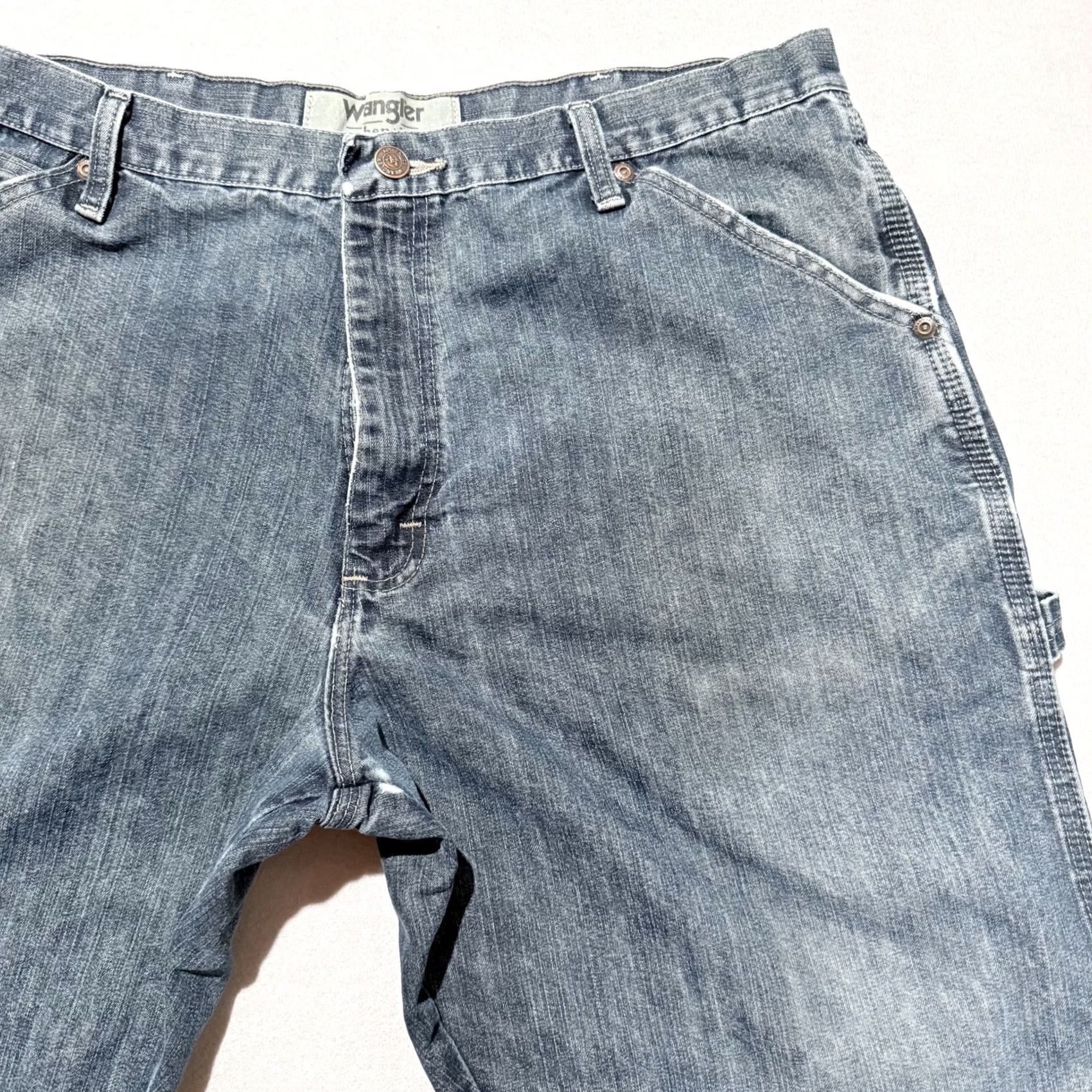 Wrangler VINTAGE Wrangler Authentics Carpenter Jeans Men Storm Denim Classic-Fit Straight 36x30 Storm Blue Wrangler Jeans Mens Vintage Size US 36 / EU 52 - 3 Thumbnail