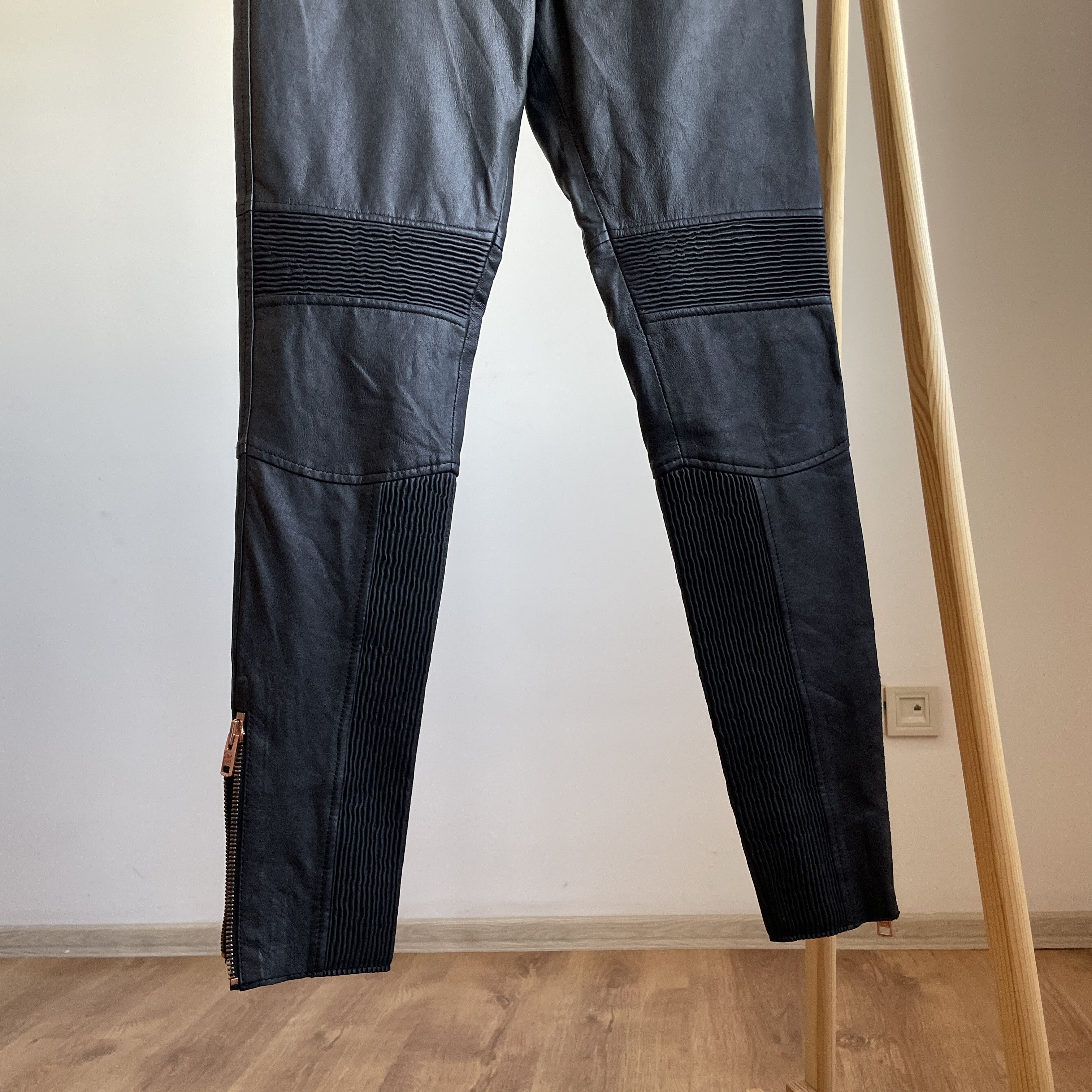 Superdry Superdry Womens Leather Skinny Biker Pants Size S Size 28" / US 6 / IT 42 - 5 Thumbnail
