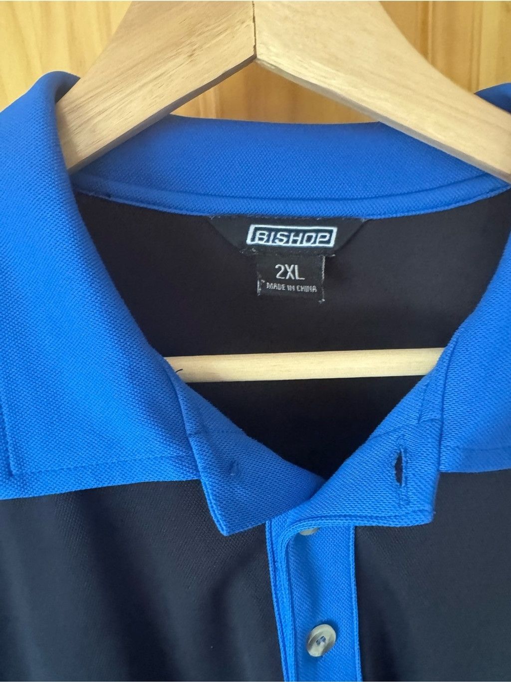 Vintage M&M's Bishop Racing Polo Black and Royal Blue Men's 2XL Size US XXL / EU 58 / 5 - 3 Thumbnail