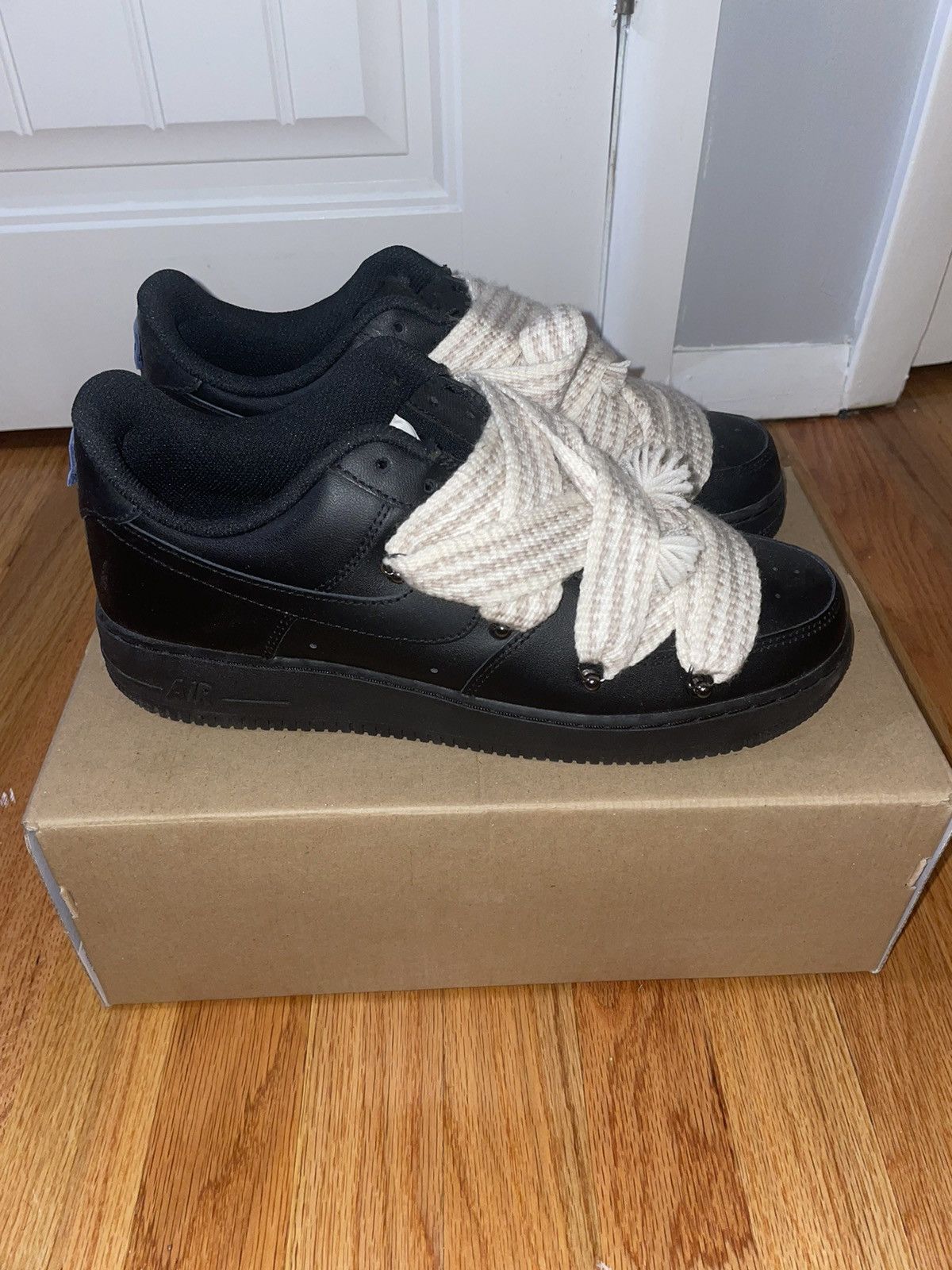 Nike Nike X HYACYN Black Air Force 1's | Grailed