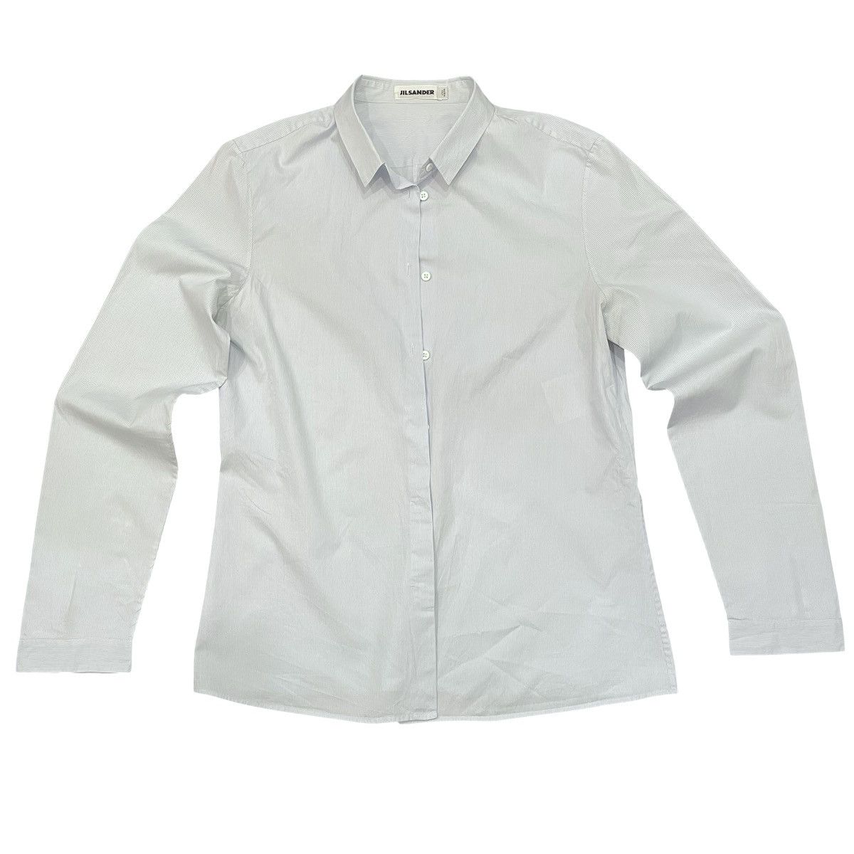 Jil Sander Blue Striped Tailored Button Up Size S / US 4 / IT 40 - 1 Thumbnail