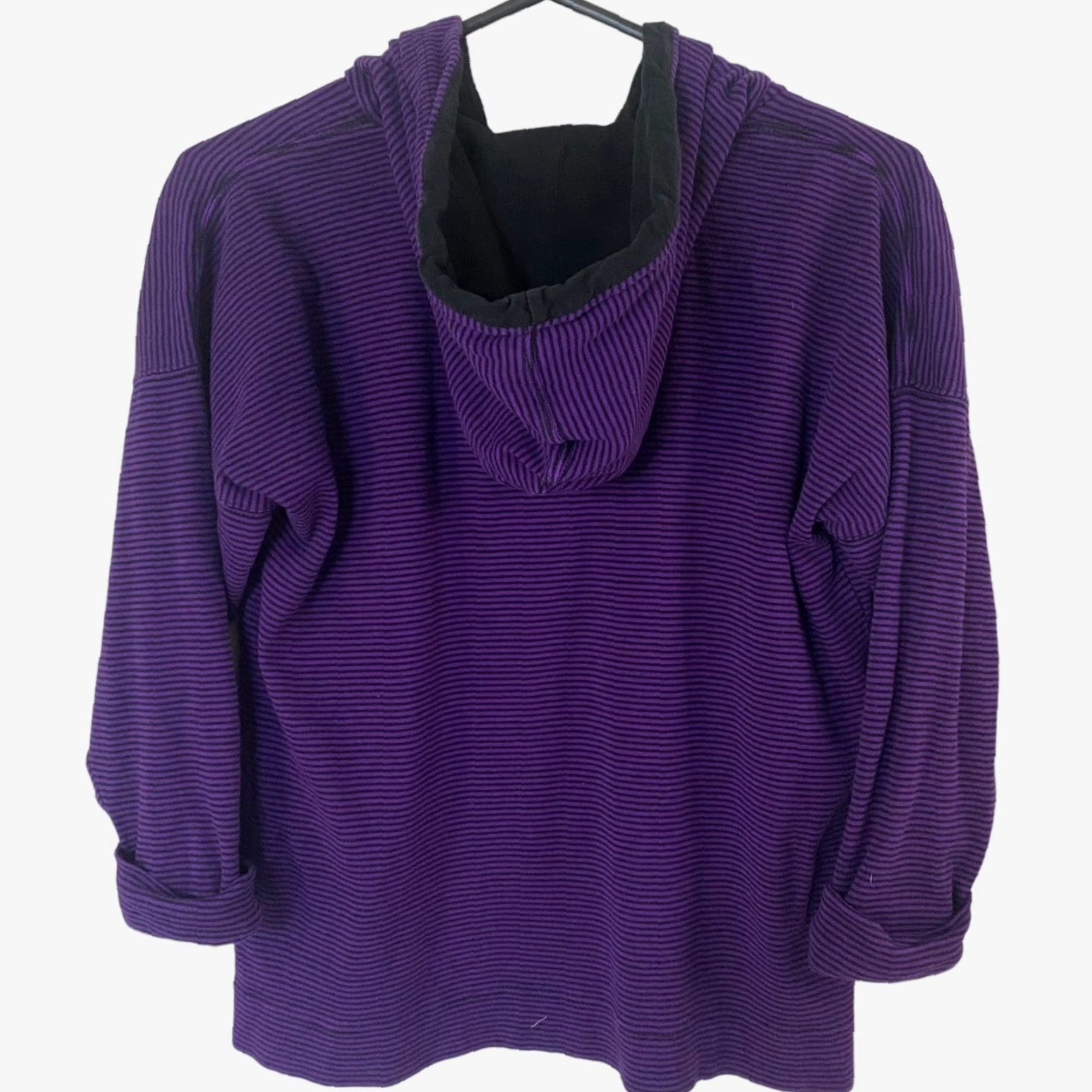 Ralph Lauren Lauren Ralph Lauren Hoodie Womens Medium Purple Striped Long Sleeve Pullover Sweatshirt Size M / US 6-8 / IT 42-44 - 3 Thumbnail
