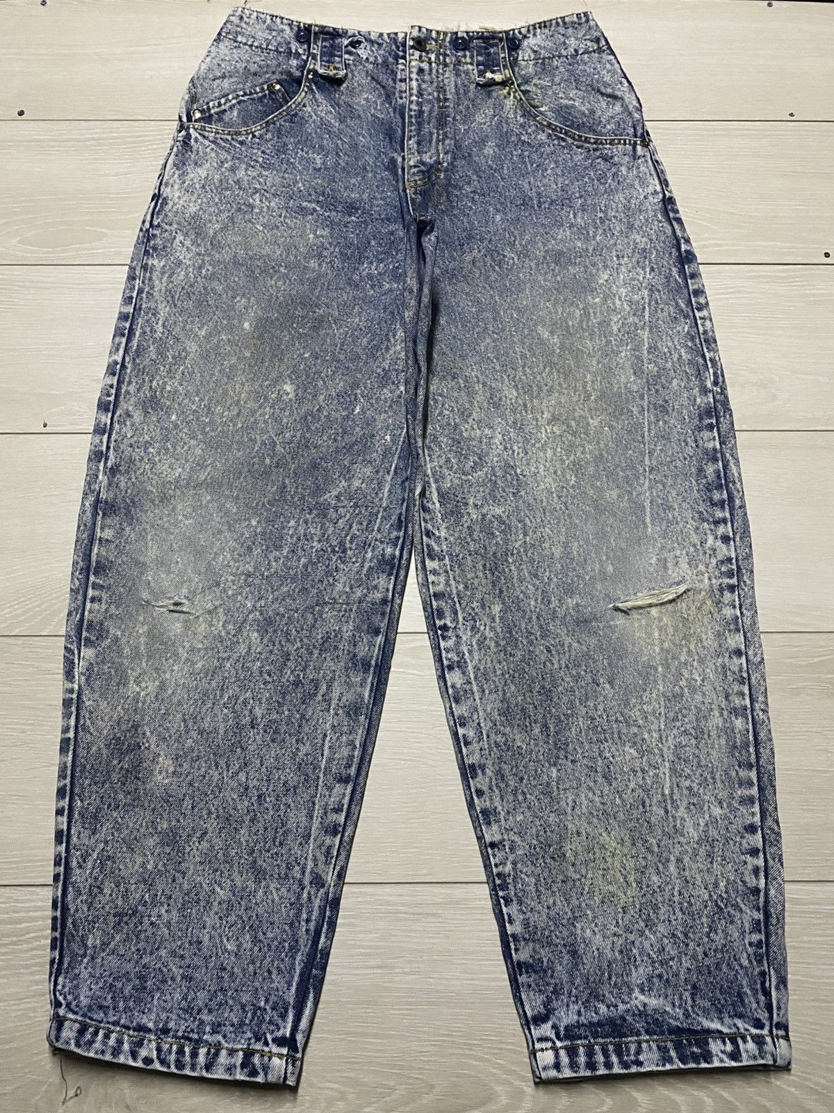 Japanese Brand Vintage Japanese Brand Wendy Acid Wash Tappered Leg Jeans Size US 32 / EU 48 - 1 Thumbnail