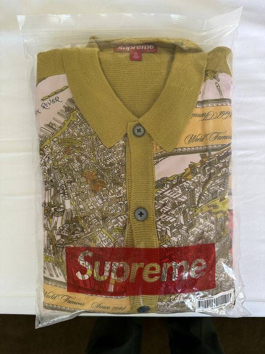 Supreme Supreme Silk Map Cardigan | Grailed