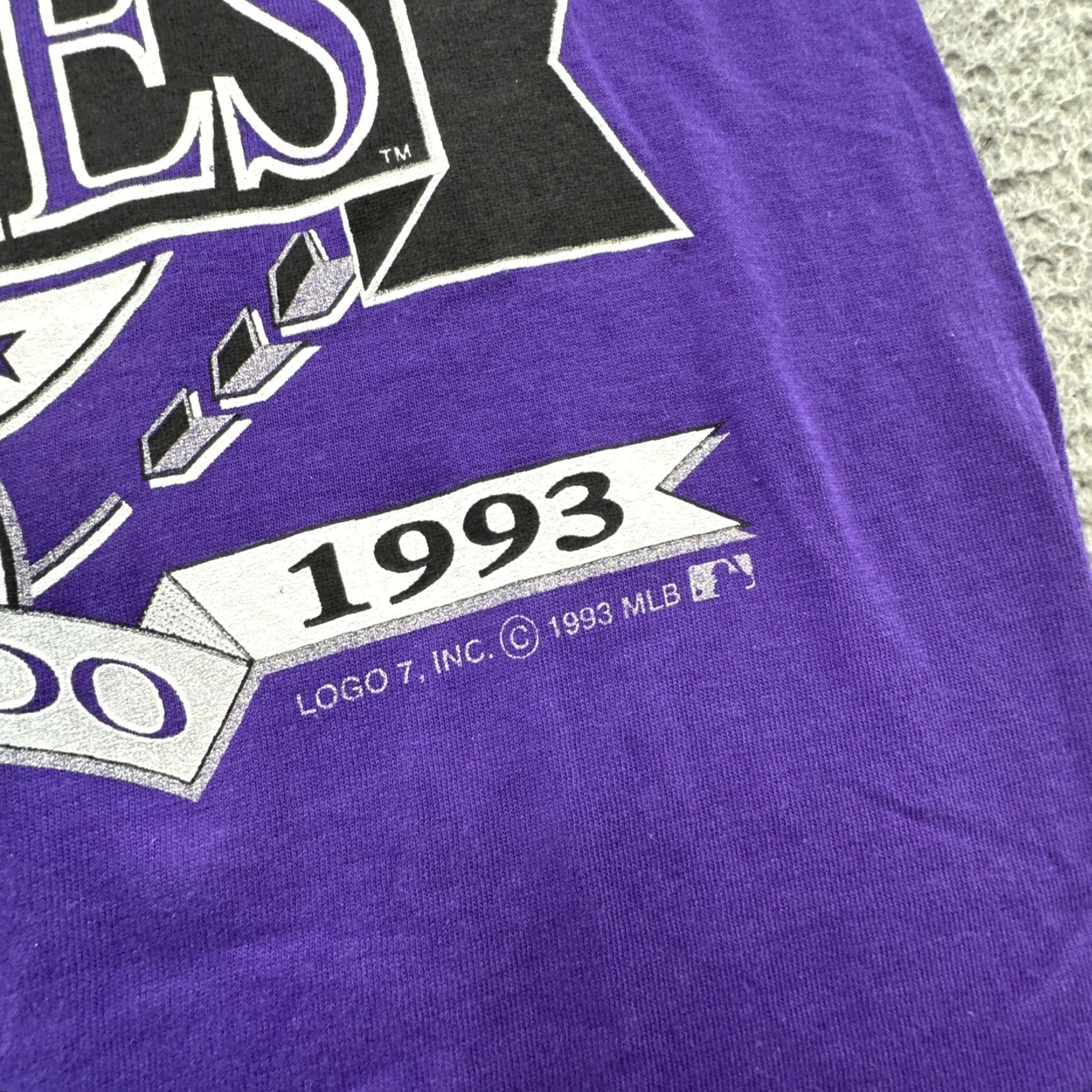 Tultex VINTAGE Rockies Shirt Mens Medium Purple 90s Tultex NWT Inaugural Season 1993 Cotton Short Sleeve Rocky der? Size US M / EU 48-50 / 2 - 3 Thumbnail