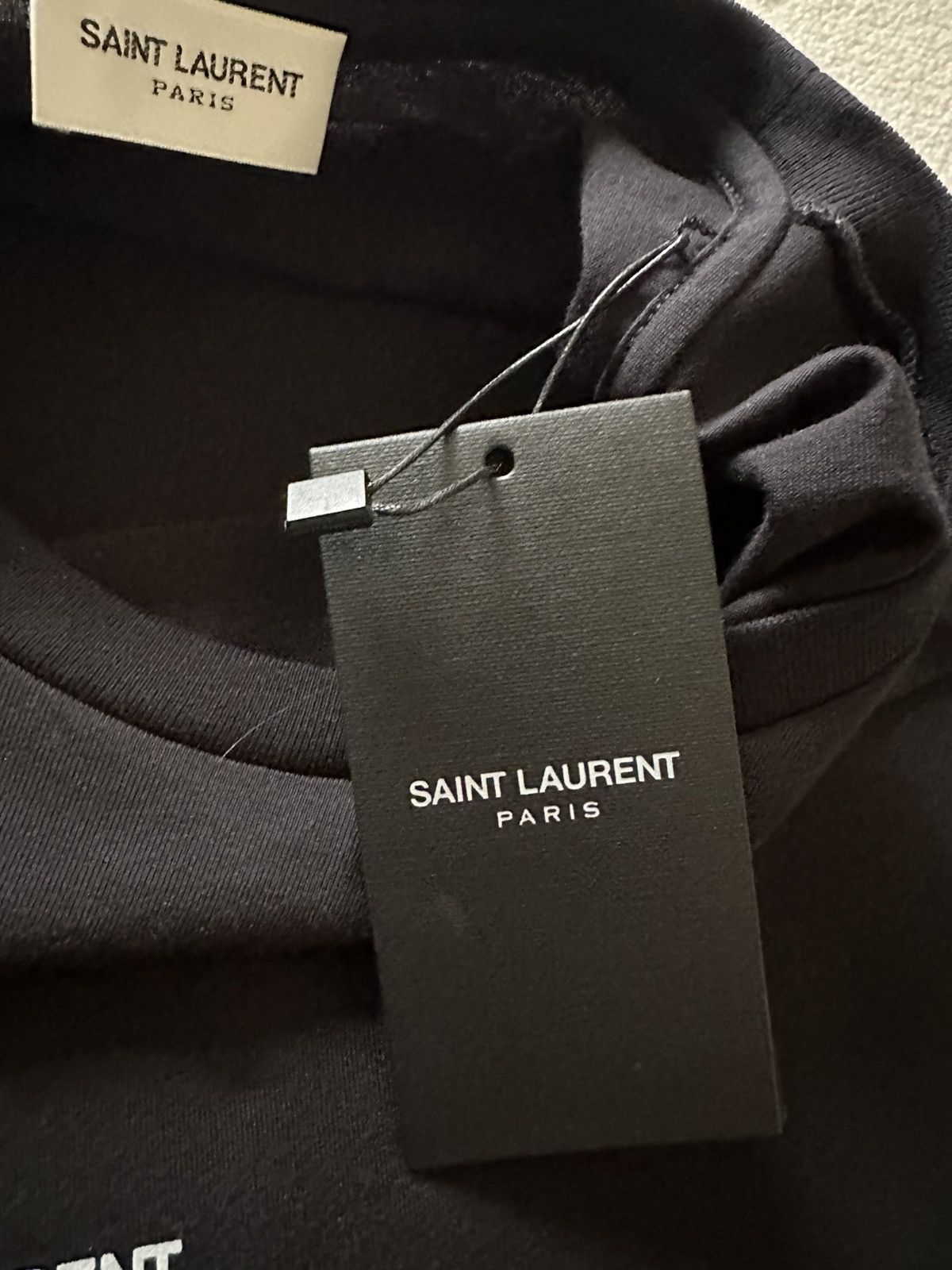 Saint Laurent Paris $550 FW22 Saint Laurent Rive Gauche logo t shirt XL Grail Size US XL / EU 56 / 4 - 13 Thumbnail