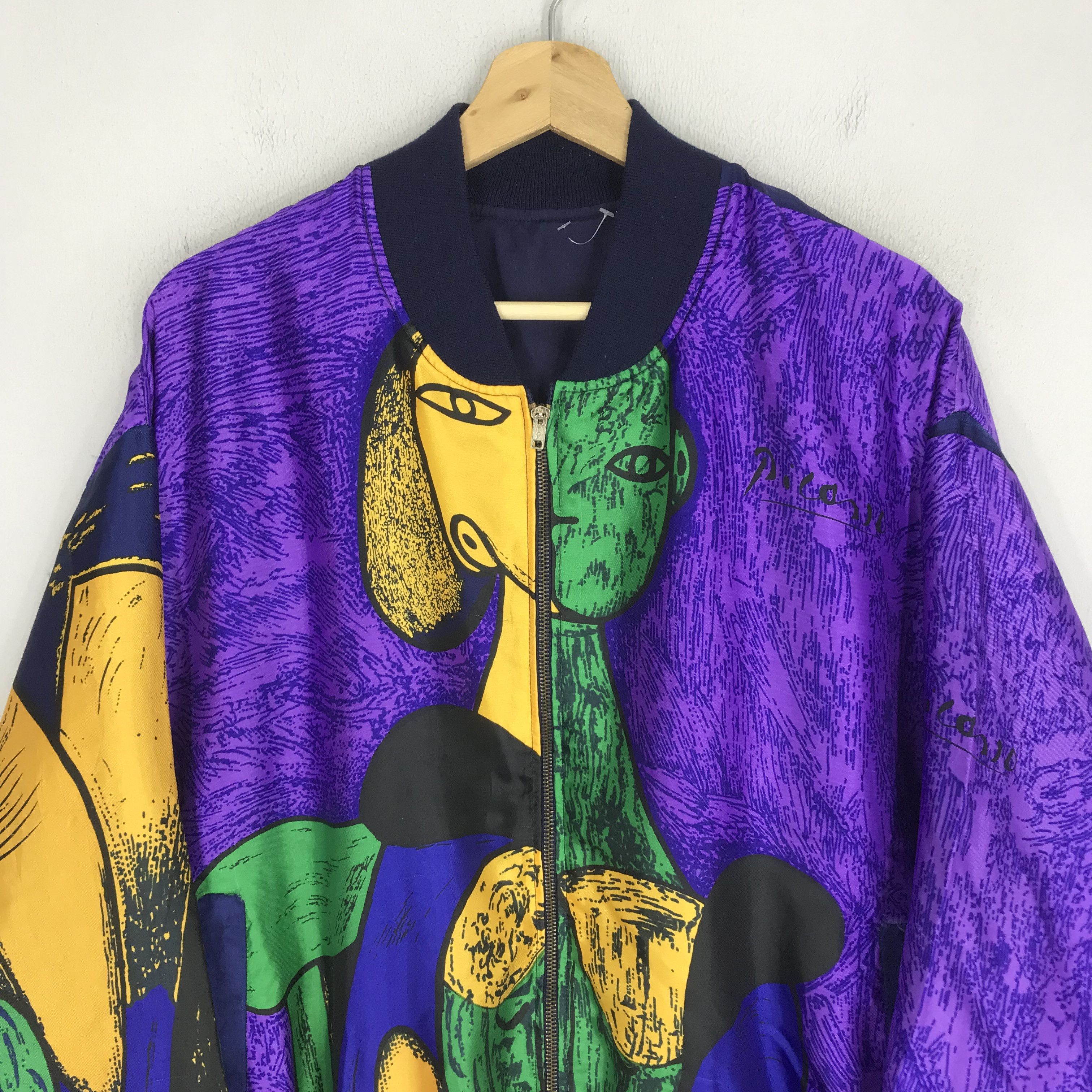 Vintage Vintage 90's Picasso Pop Art Style Baroque Silk Jacket Size US L / EU 52-54 / 3 - 5 Thumbnail