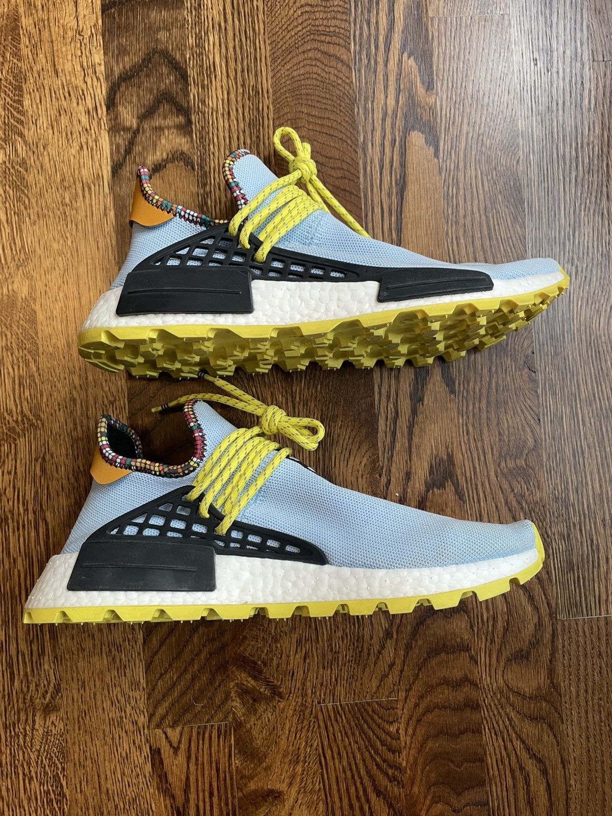Adidas × Pharrell Adidas Pharrell PW Solar Hu NMD Sky Blue Size US 9.5 / EU 42-43 - 4 Thumbnail