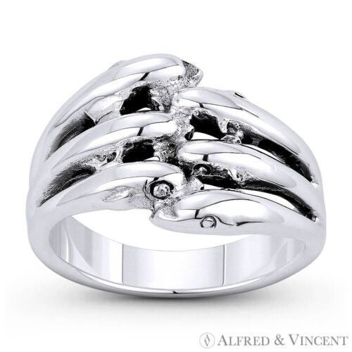 Other Dolphin Pod Spirit Animal Charm Boho Ring Size 6 Size ONE SIZE - 1 Preview