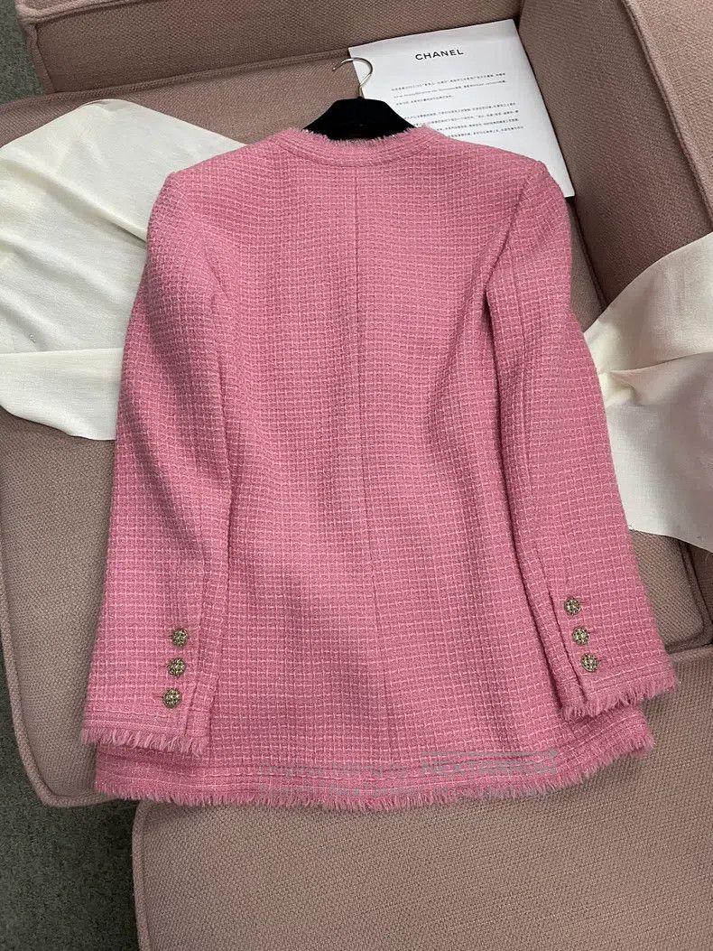 Chanel Chanel Pink tweed four-pocket jacket Size XS / US 0-2 / IT 36-38 - 4 Thumbnail