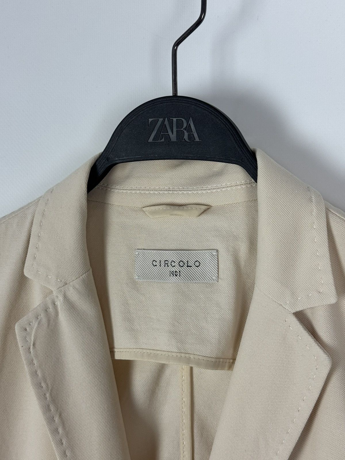 Circolo 1901 Circolo 1901 Cotton Lightweight Beige Women’s Blazer Jacket Size M / US 6-8 / IT 42-44 - 5 Thumbnail