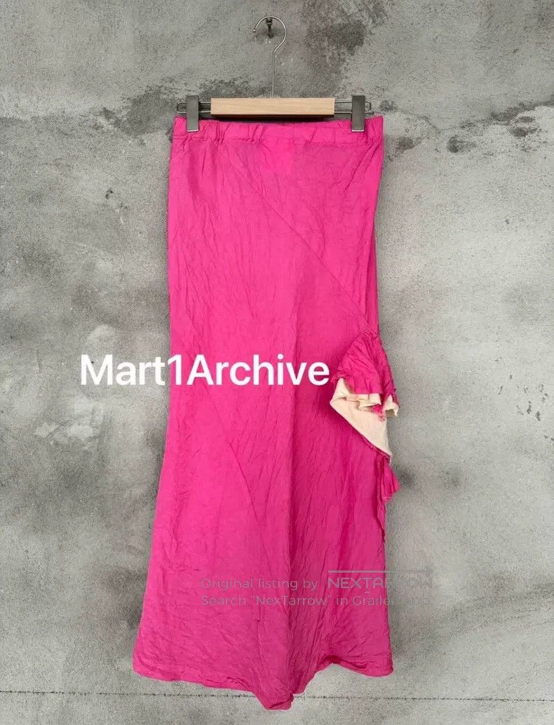 Comme des Garcons Comme Des Garcons size M Textured red patchwork long dress Size 23" - 2 Thumbnail