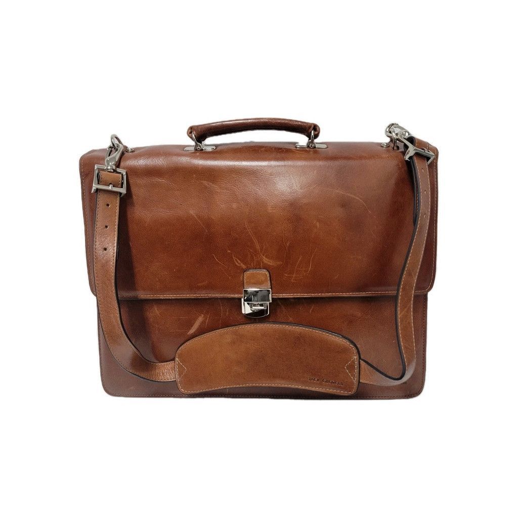 Jack Georges Jack George Professional Leather Expandable Unisex Briefcase Size ONE SIZE - 2 Thumbnail