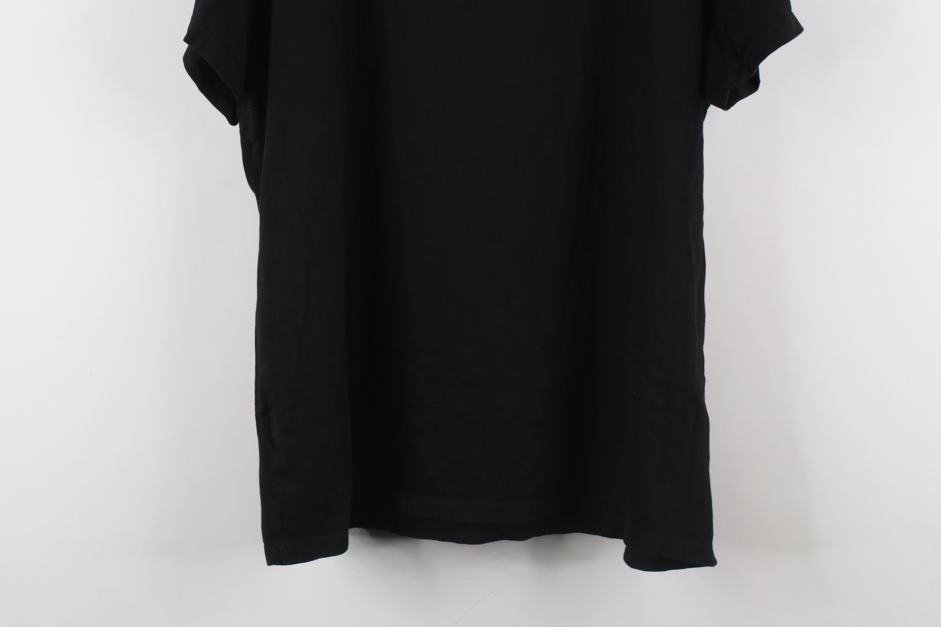 Vintage Vintage 90s Streetwear Blank Cotton Knit T-Shirt Black USA Size XL / US 12-14 / IT 48-50 - 9 Thumbnail
